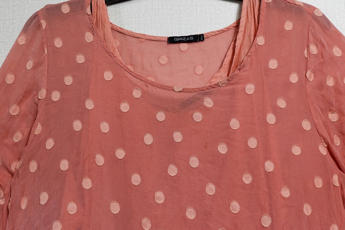GRIZAS, Ultra Rare Silk Blend Dress & Slip (Small Stain Pictured), Size 2XL