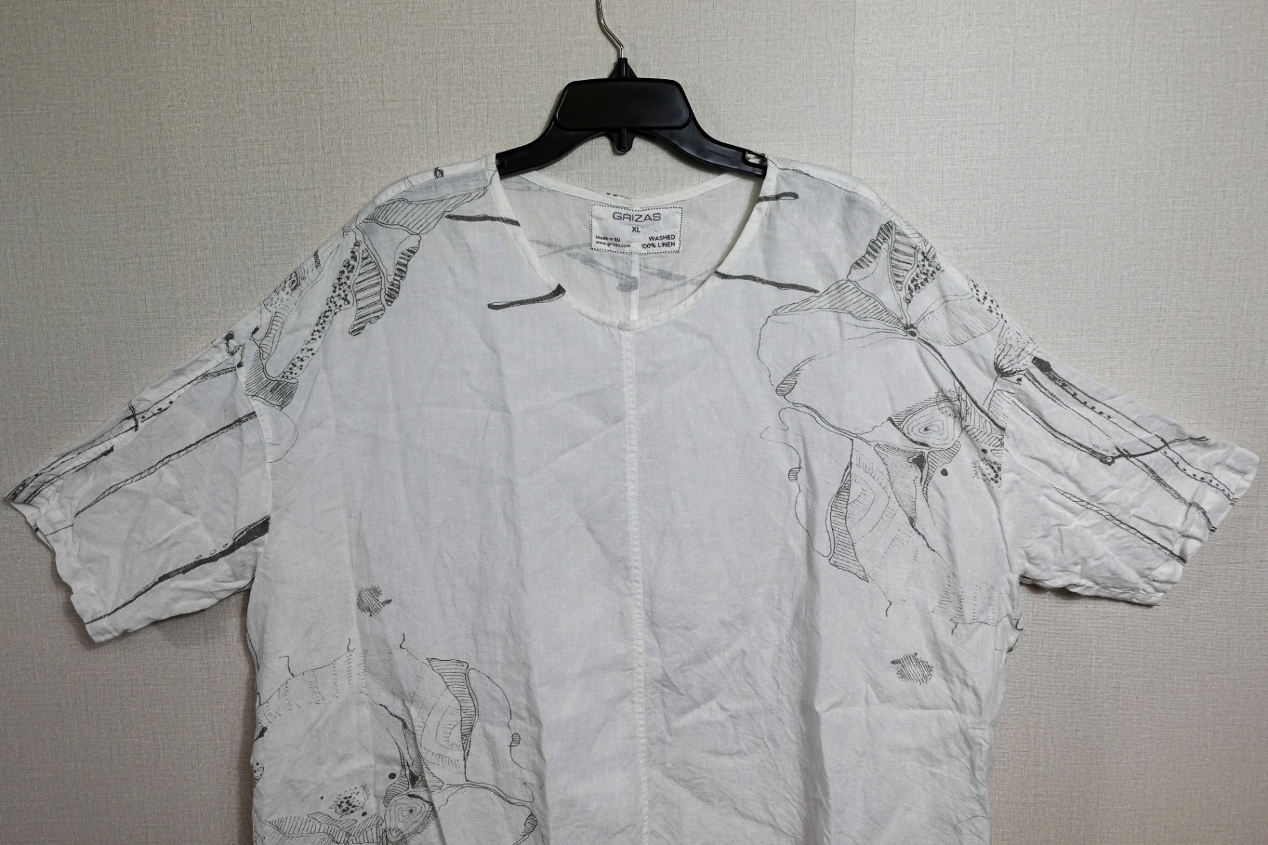 GRIZAS, Half Sleeve Top, Size XL