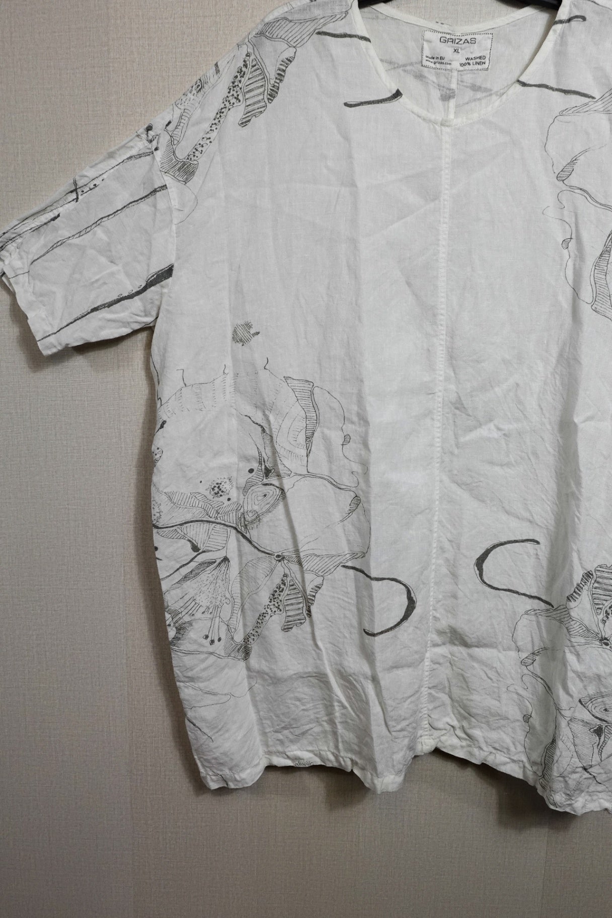 GRIZAS, Half Sleeve Top, Size XL