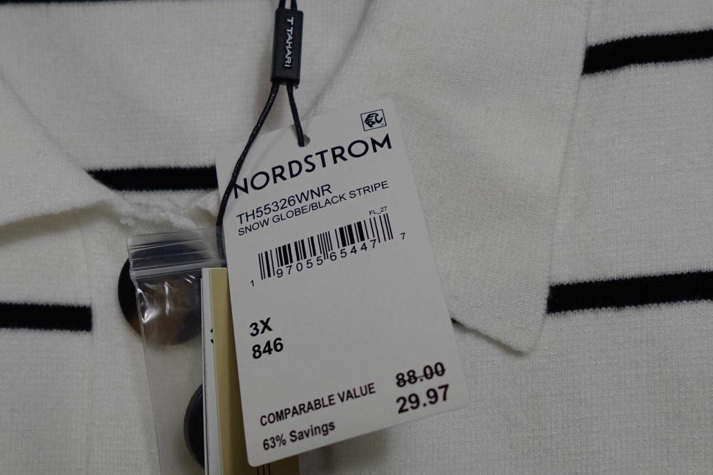 Tahari, NEW Short Sleeve Top, Size 3X