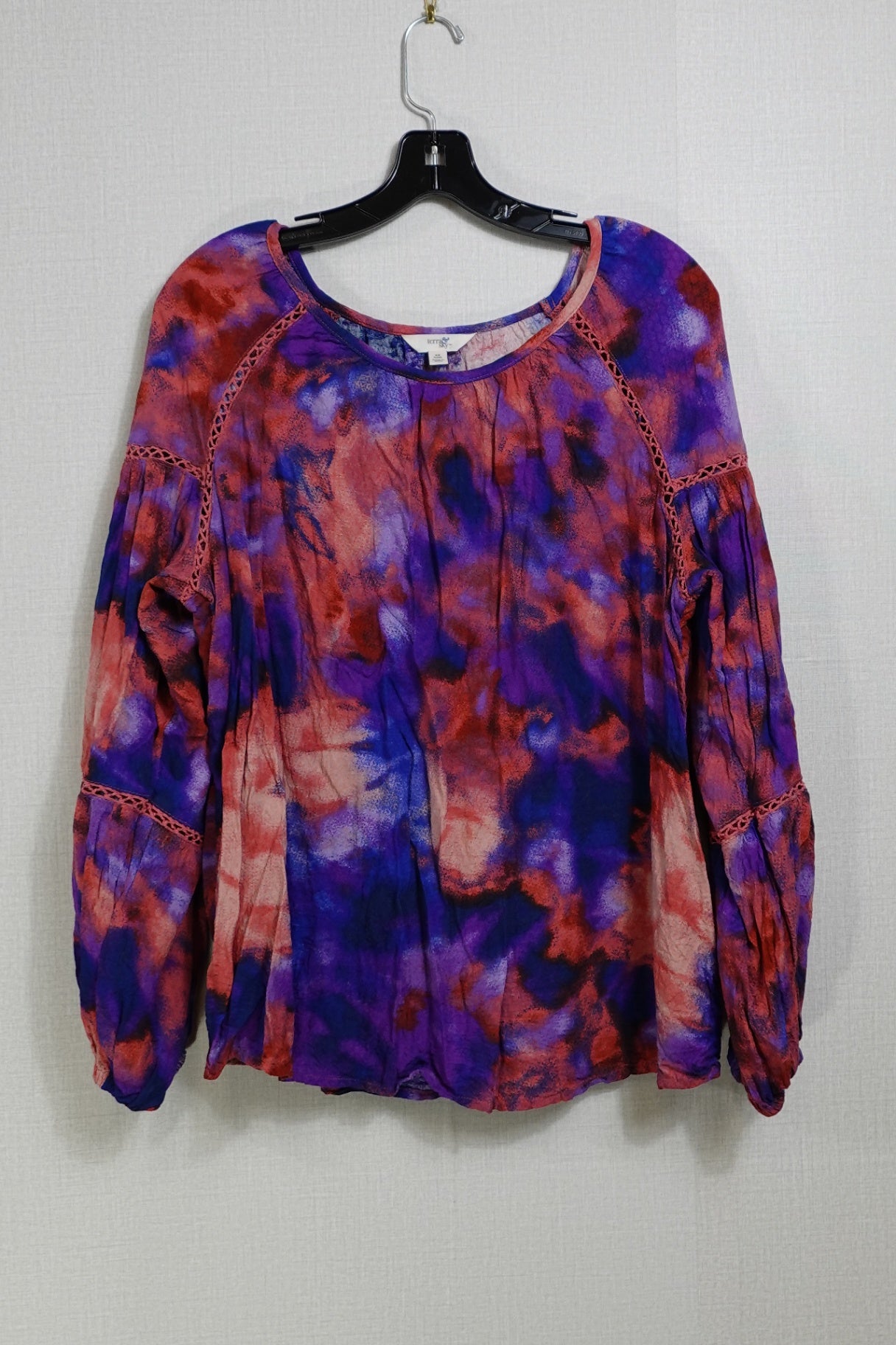 Terra & Sky, 3/4 SLEEVE TOP, Size 14W