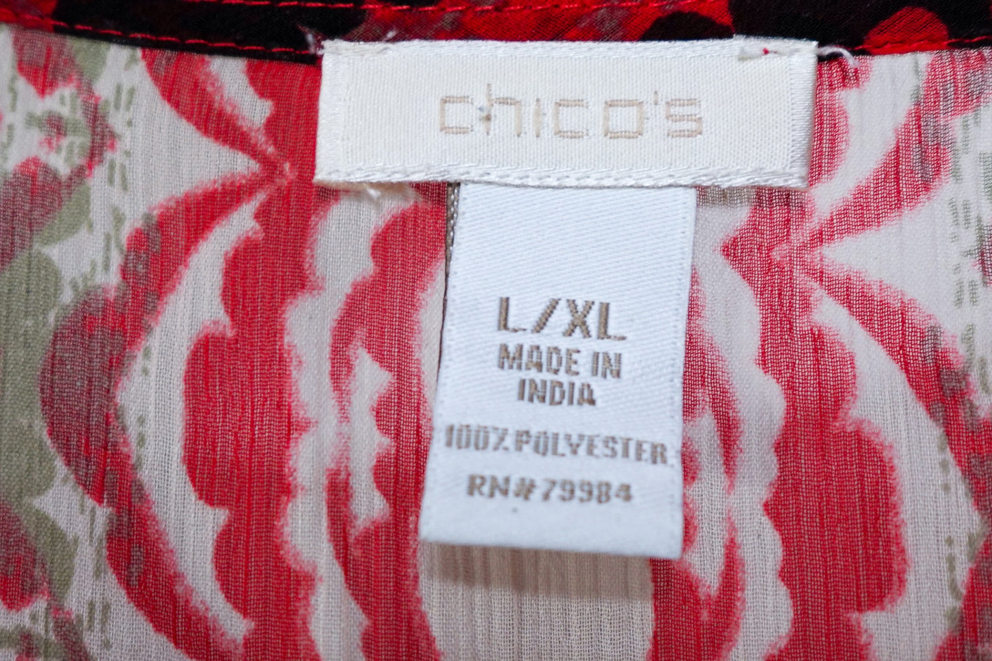 Chico's, Kaftan Top, Size L/XL