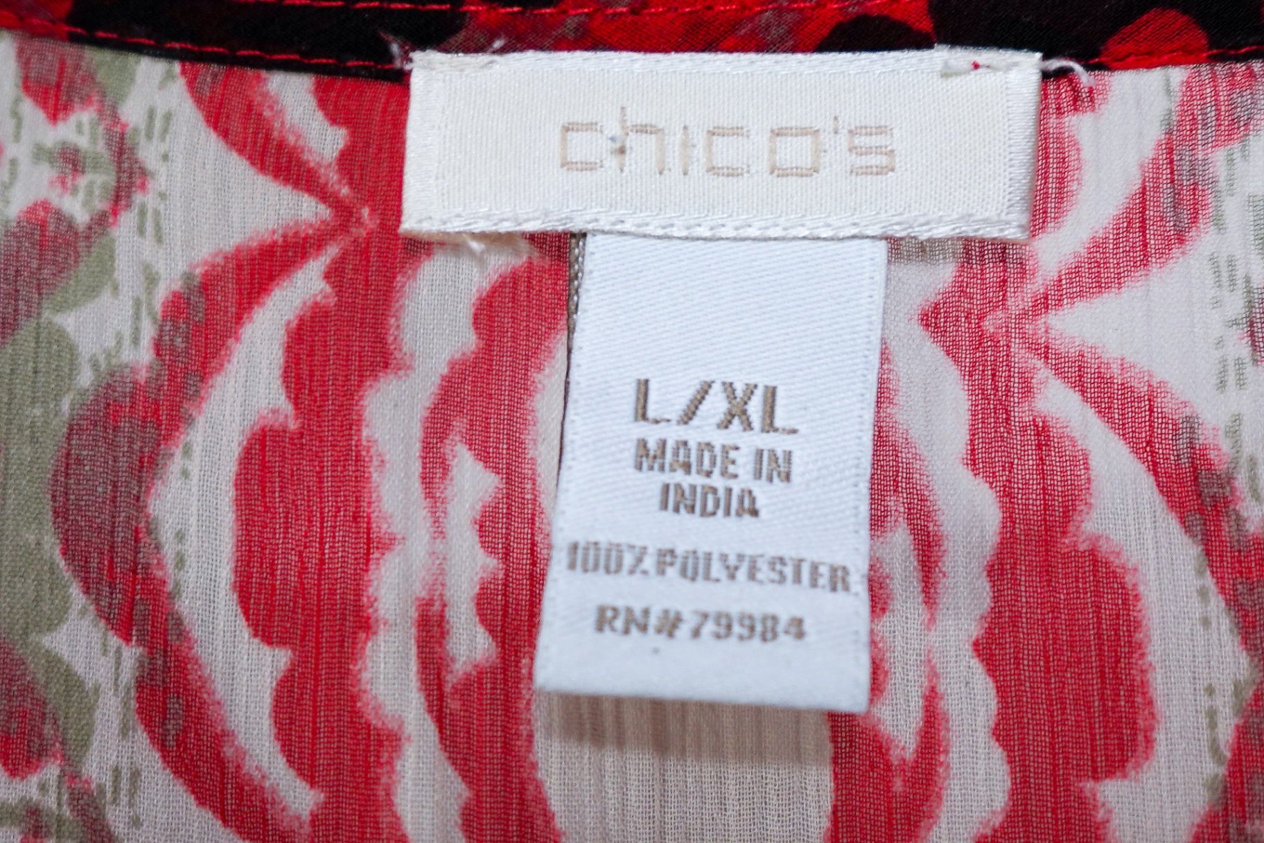 Chico's, Kaftan Top, Size L/XL