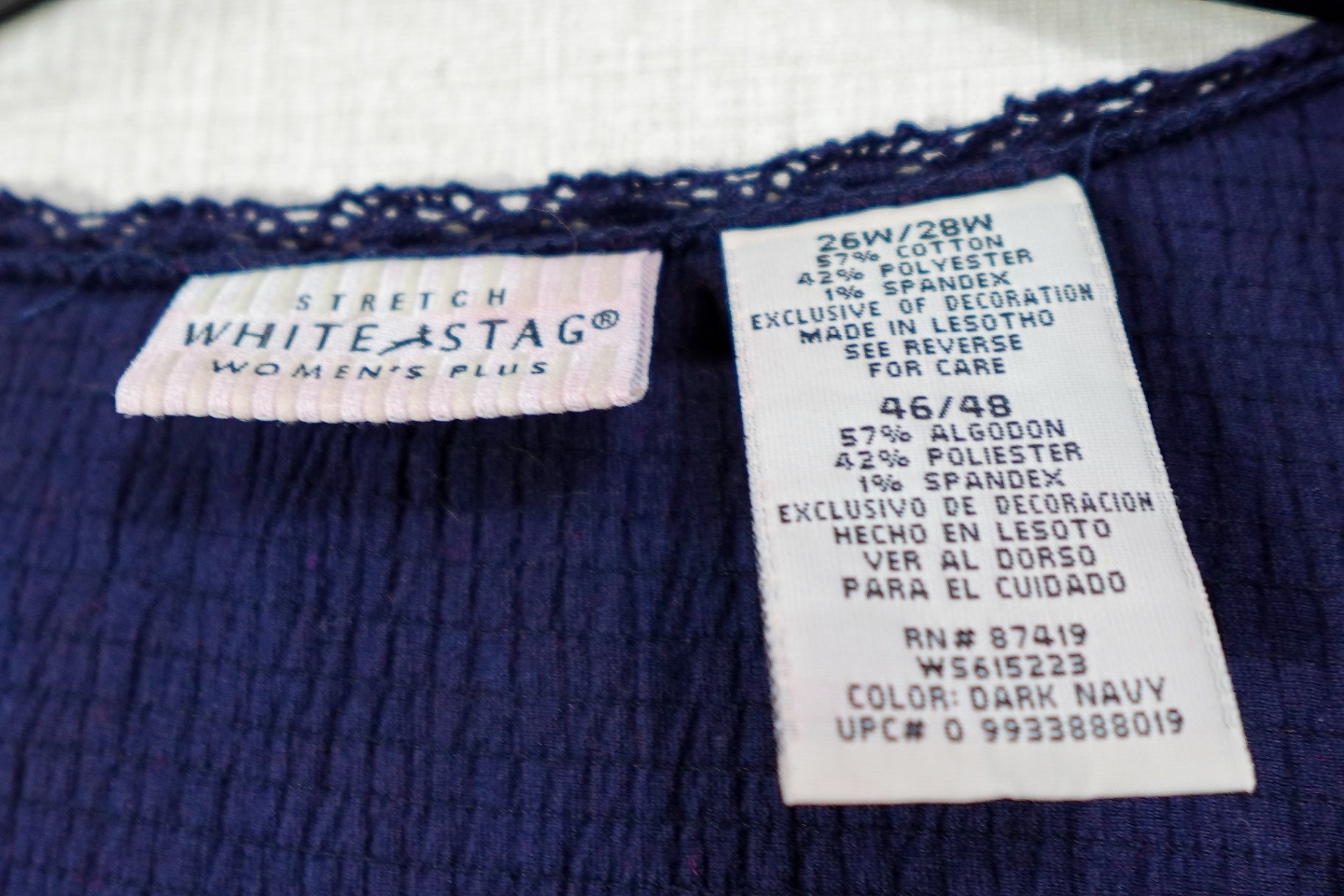 White Stag, 3/4 Sleeve Top, Size 26/28W