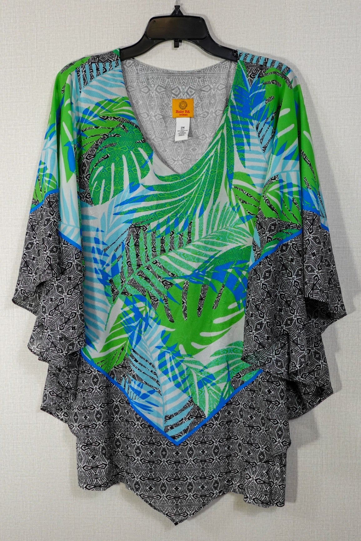 Ruby Rd, Kaftan Top, Size 2X