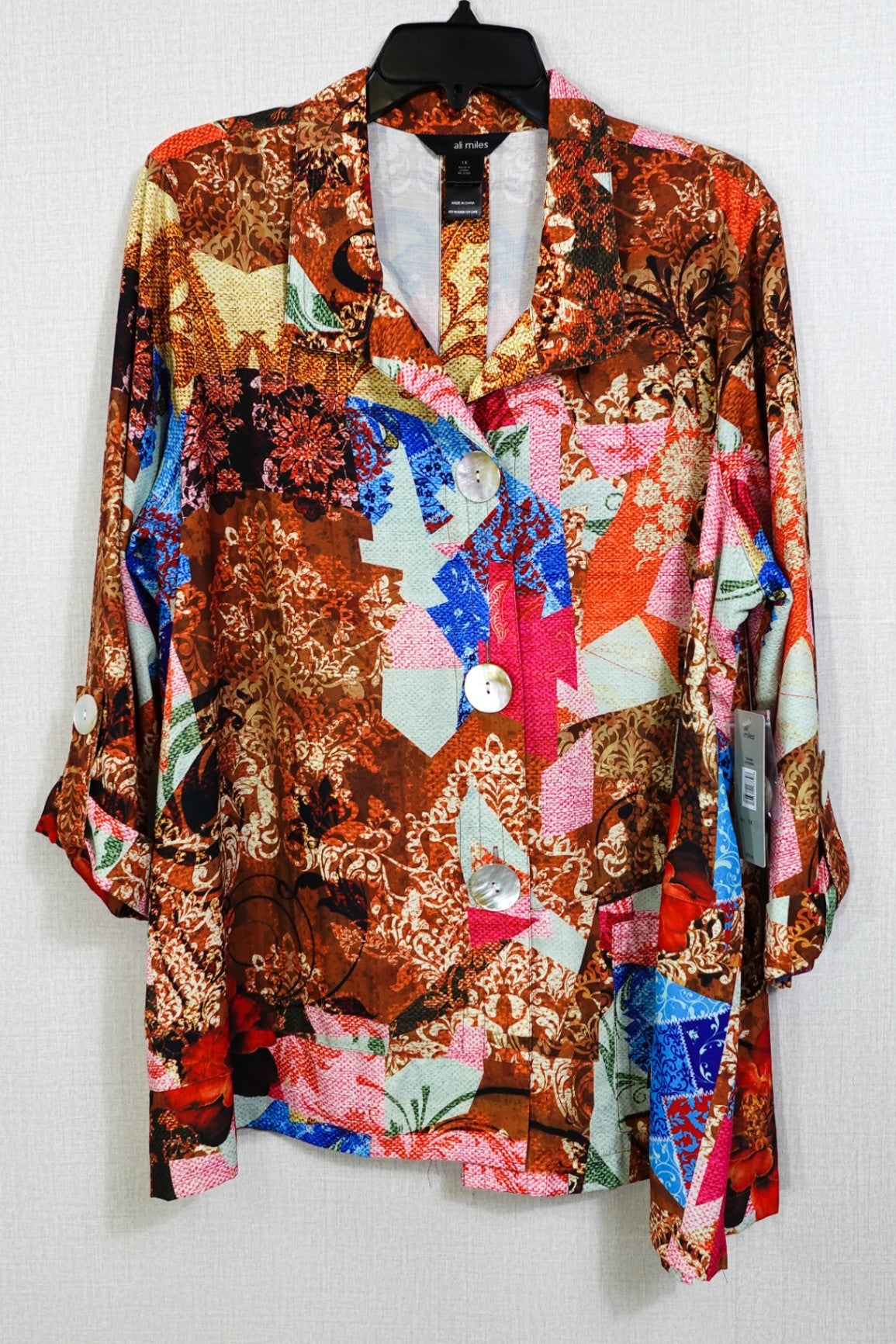 Ali miles, 3/4 Sleeve Top, 1X