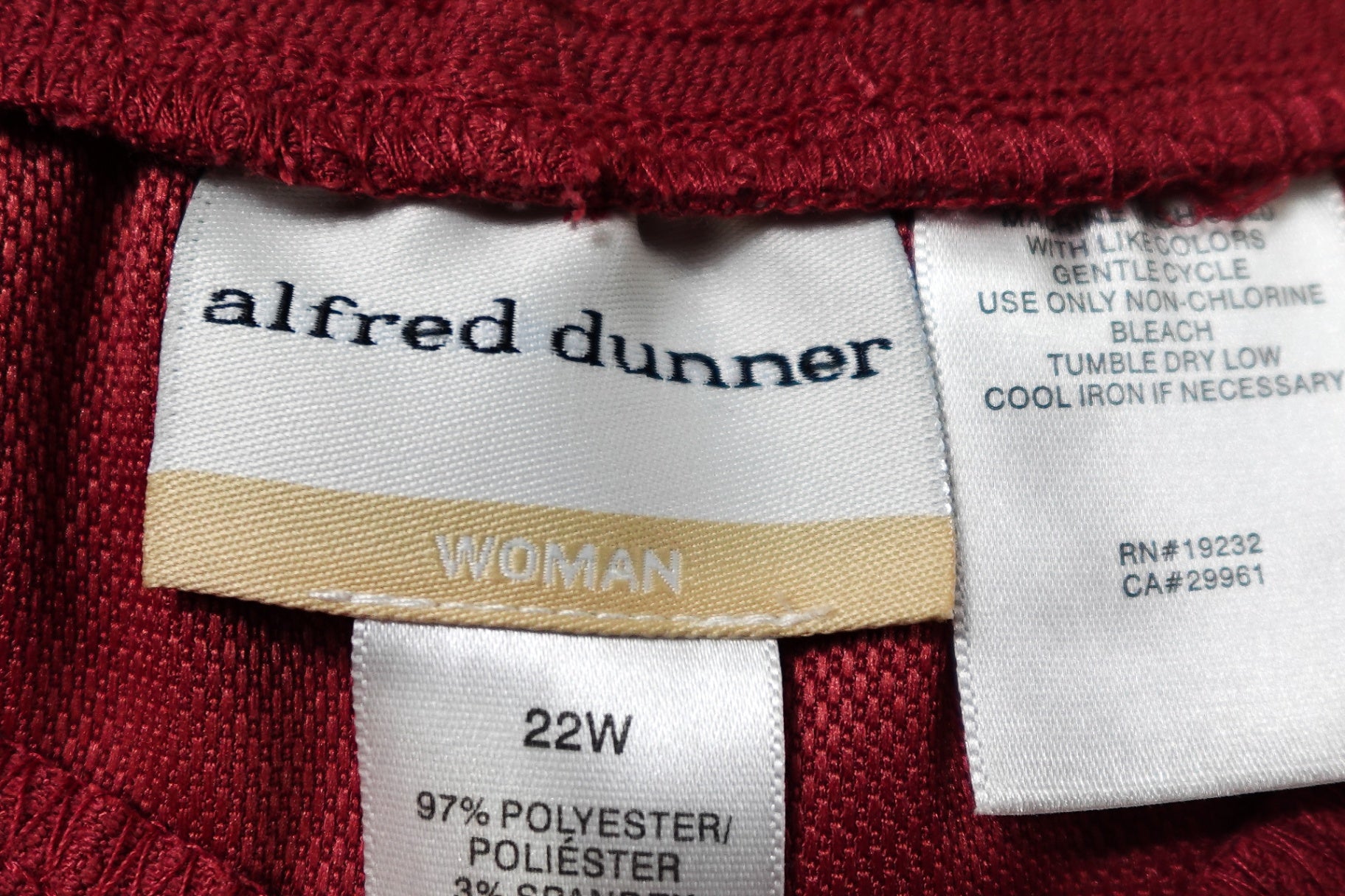 Alfred Dunner, New Pants, 22W
