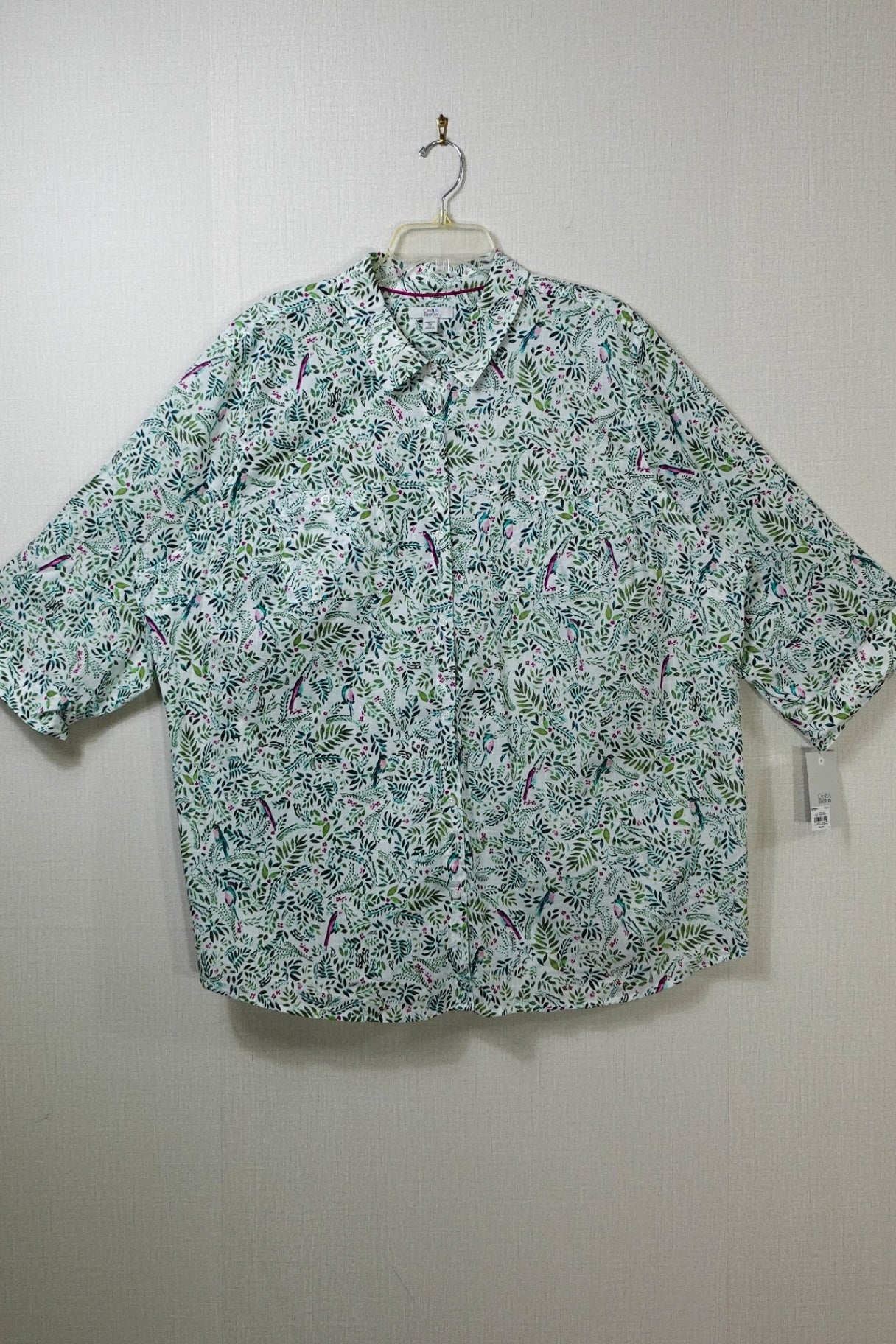 Croft & Barrow, NEW 3/4 Sleeve Top, 3X