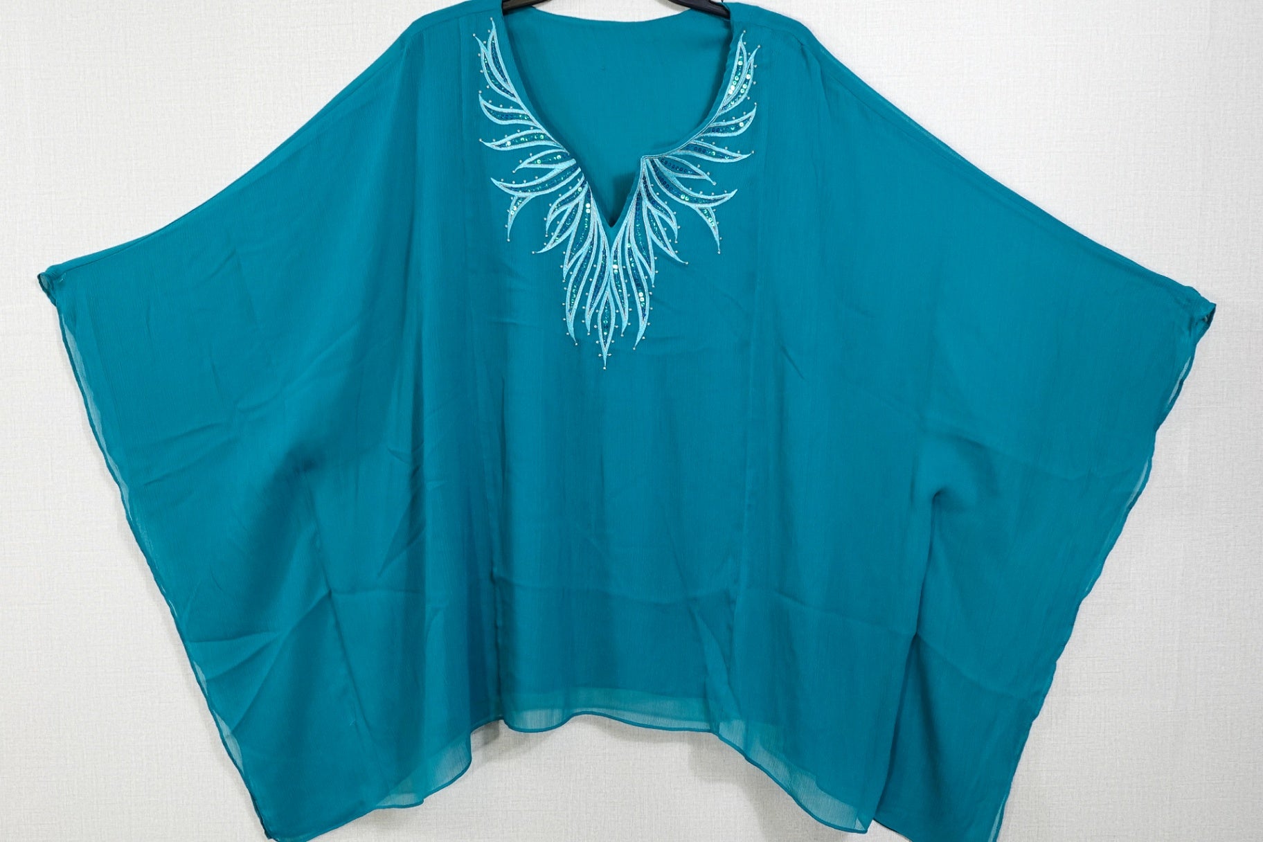 No label likely Catherine's , Long Sleeves caftan bathroom Top, 2X/3X