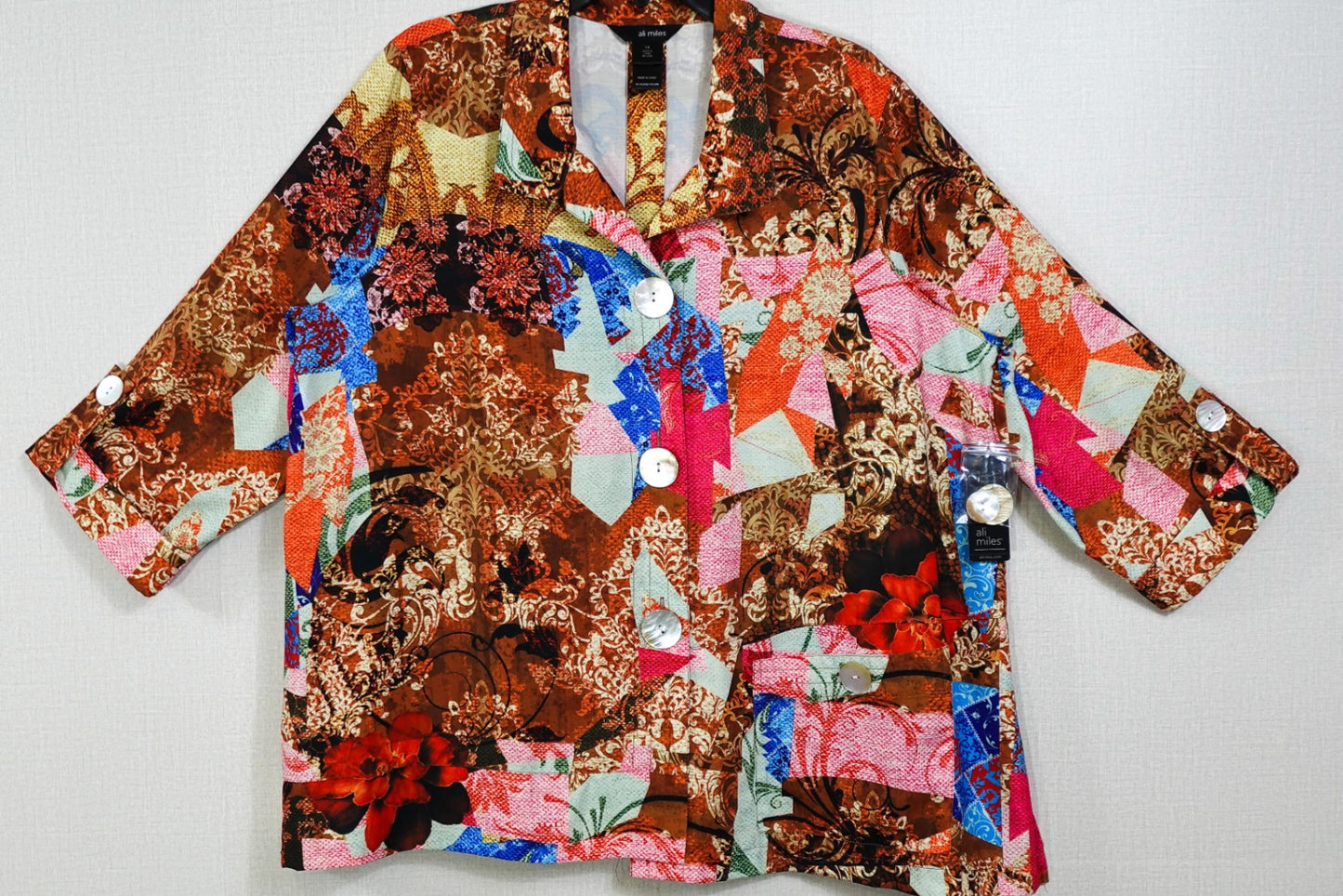 Ali miles, 3/4 Sleeve Top, 1X