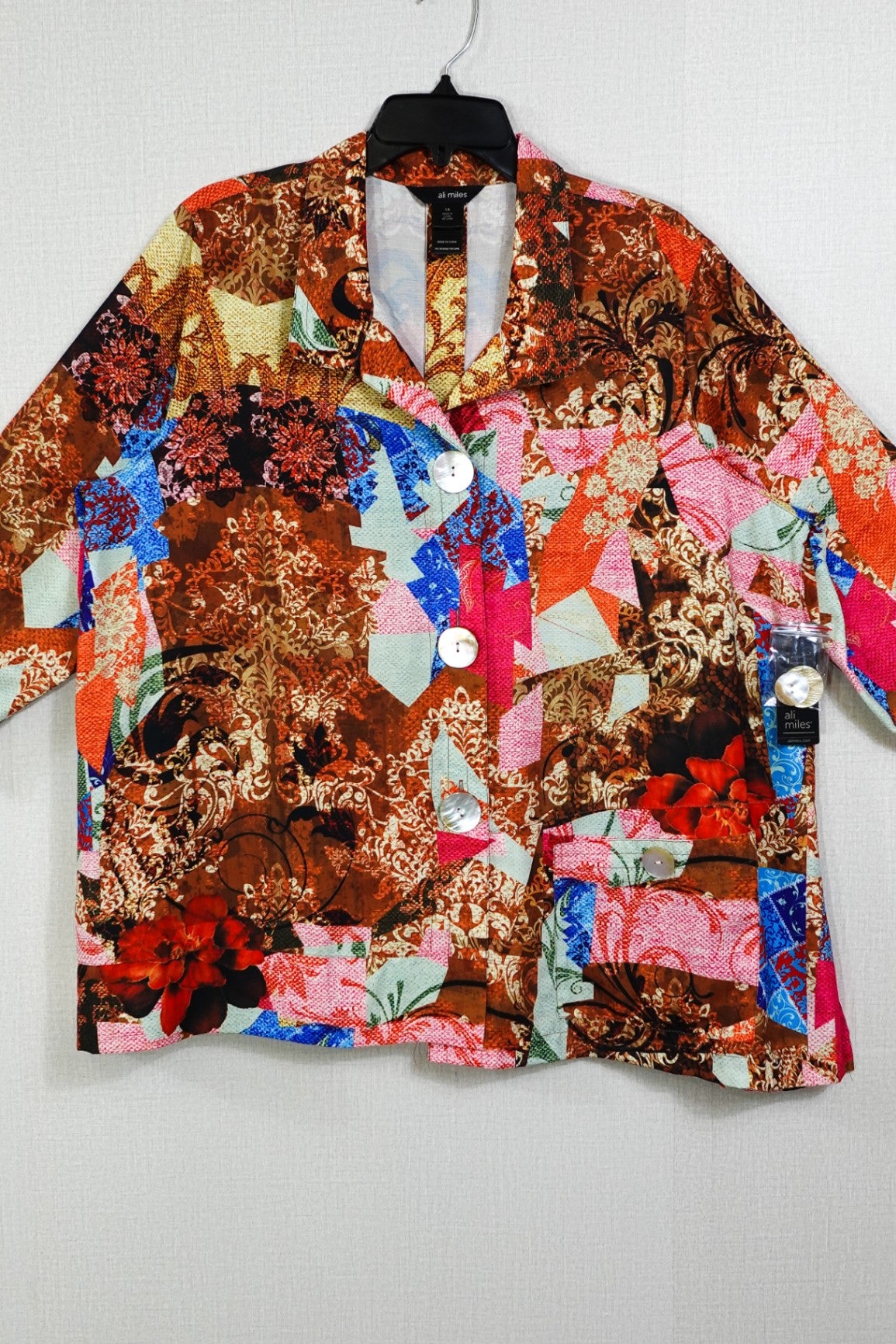 Ali miles, 3/4 Sleeve Top, 1X