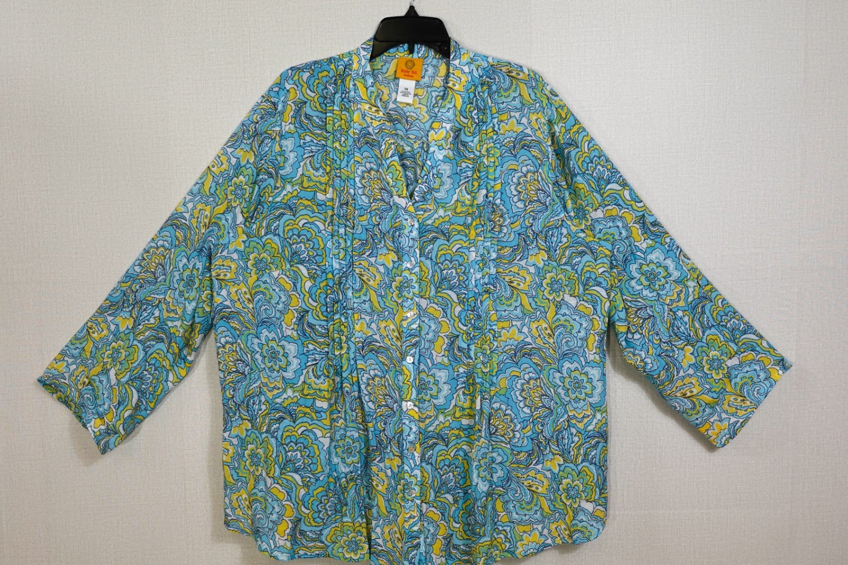 Ruby Rd, 3/4 Sleeve Top, 1X