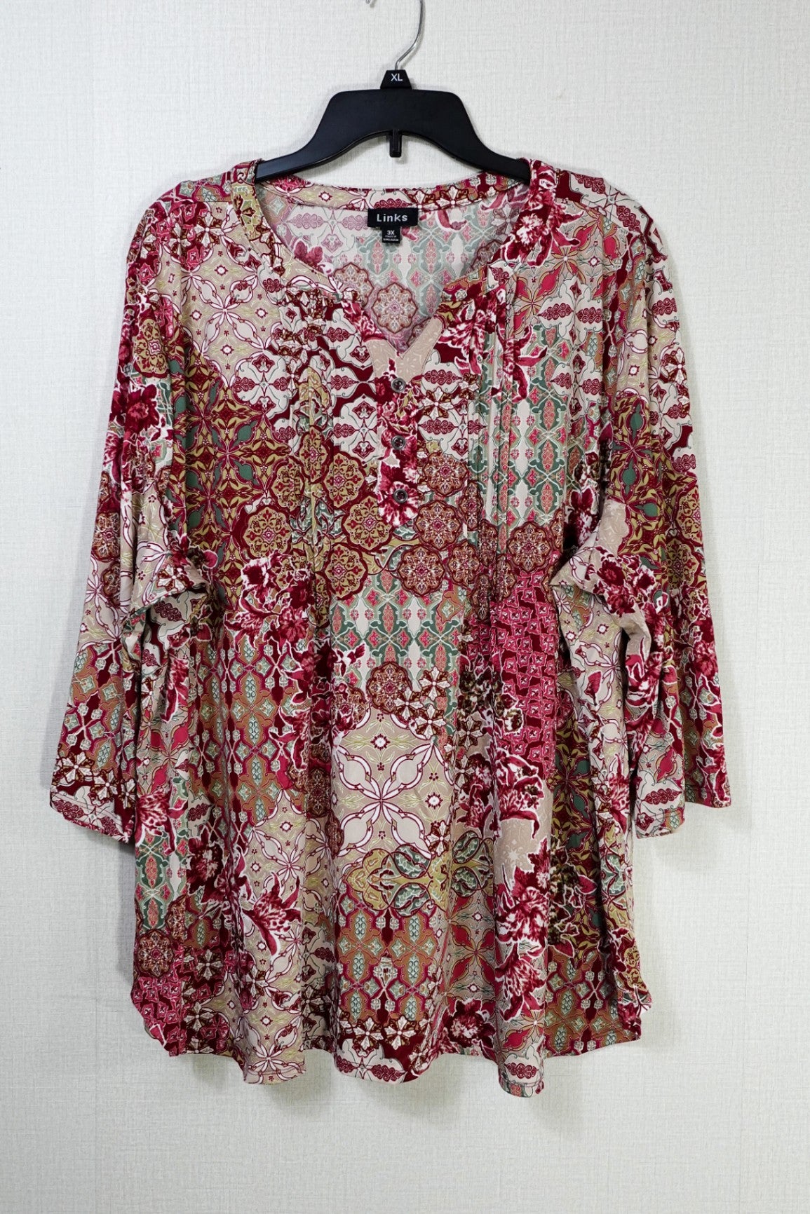 Links, 3/4 SLEEVE TOP, 3X