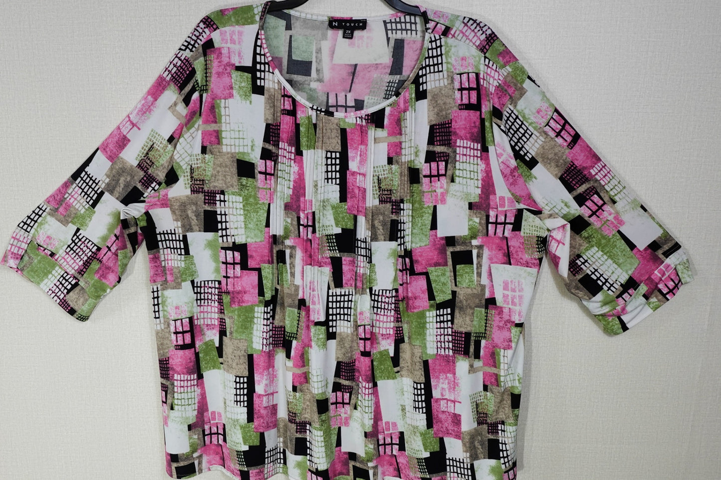N Touch, 3/4 Sleeves Top, 2X