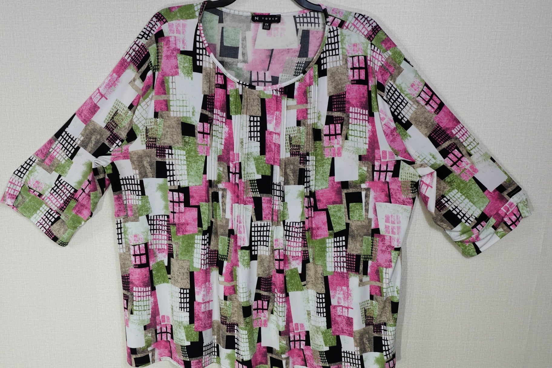 N Touch, 3/4 Sleeves Top, 2X