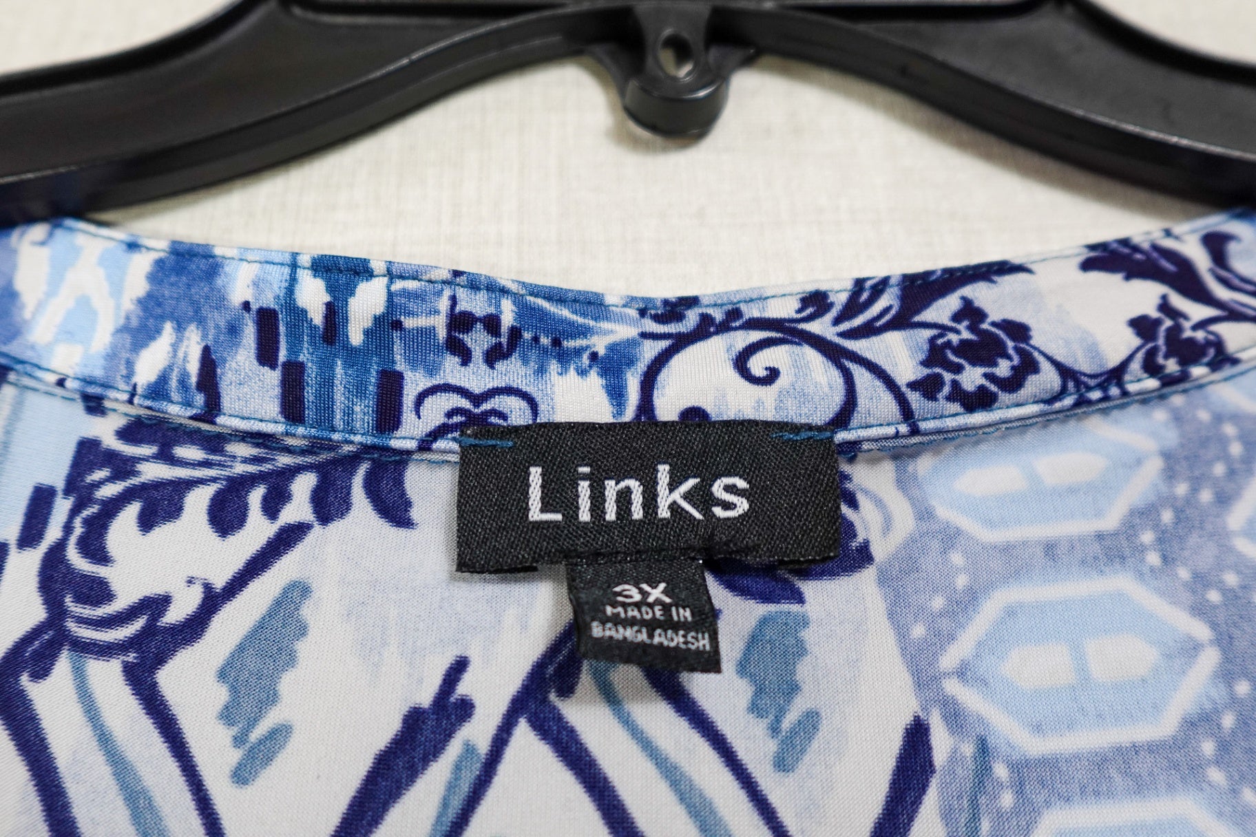 Links, Long Sleeve Top, 2X (1X)