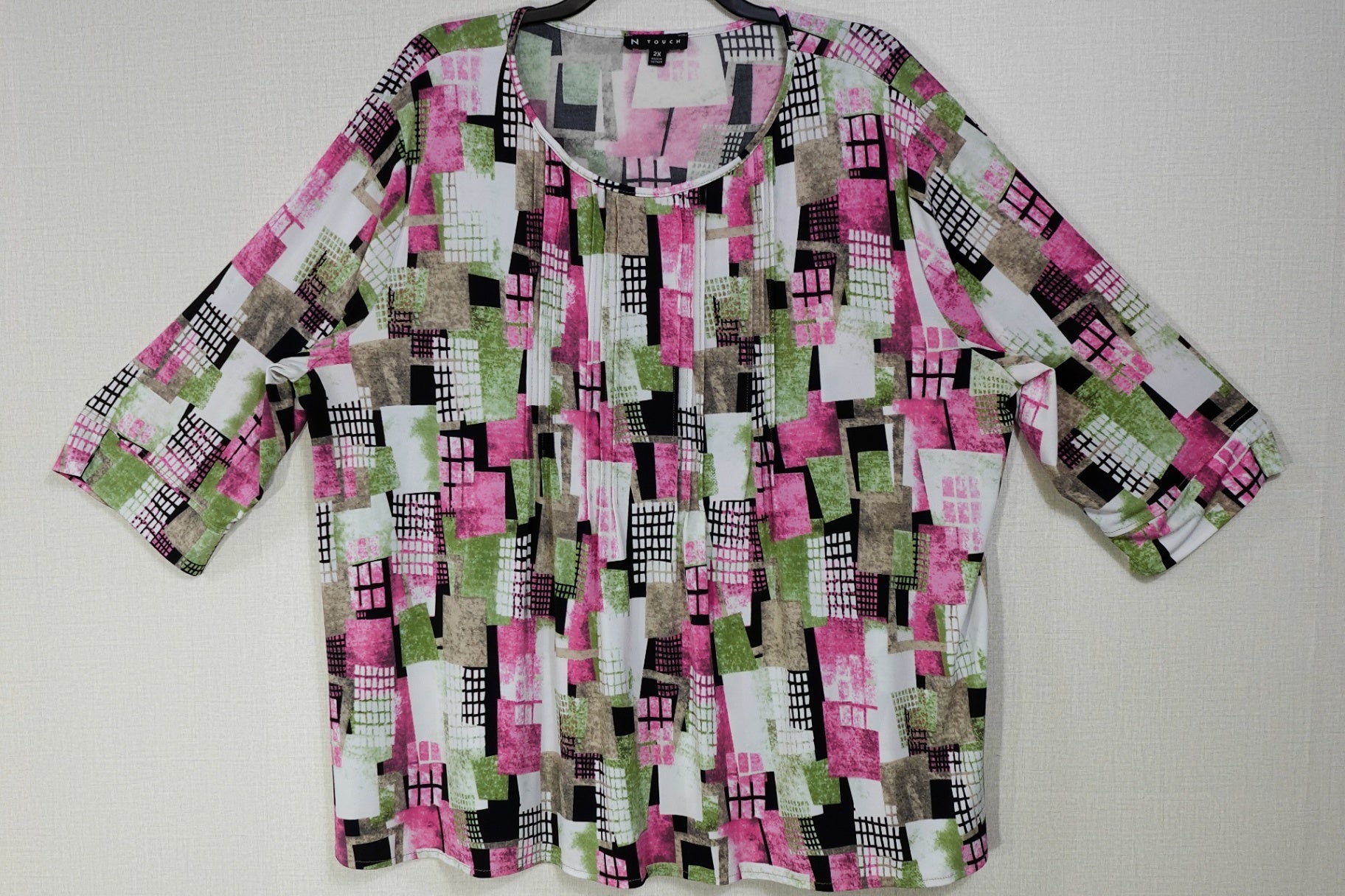 N Touch, 3/4 Sleeves Top, 2X