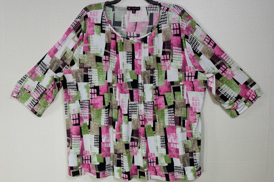 N Touch, 3/4 Sleeves Top, 2X