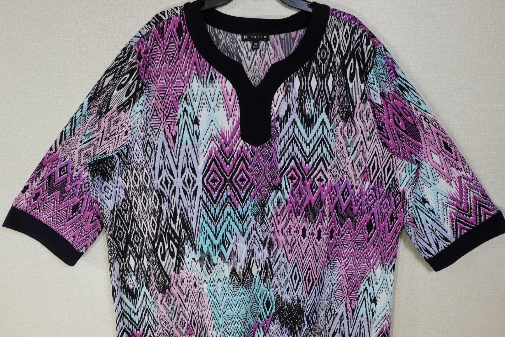 N Touch, 3/4 Sleeves Top, 3X