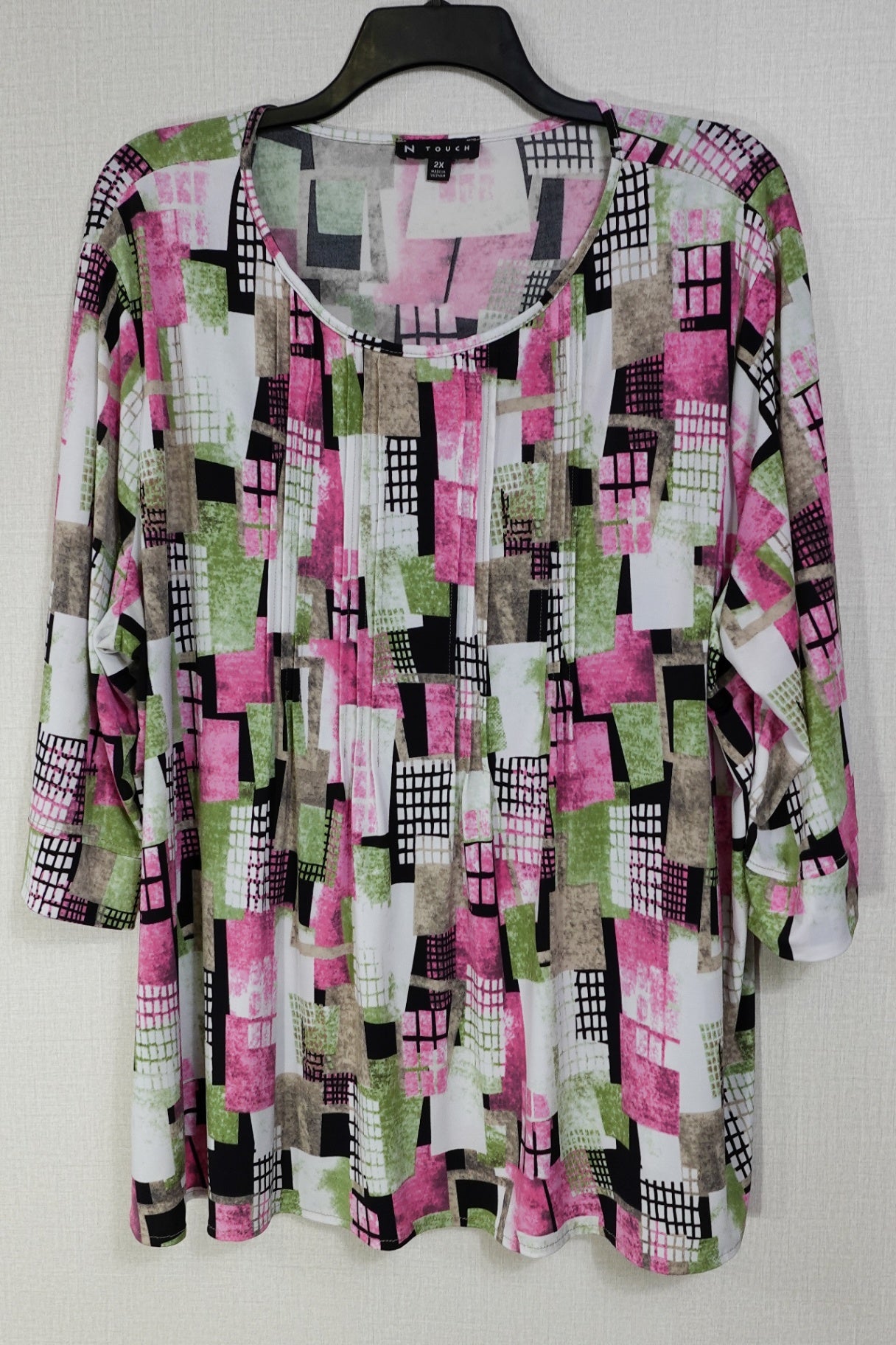 N Touch, 3/4 Sleeves Top, 2X