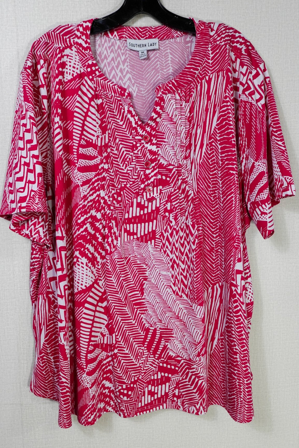 Southern Lady, Short Sleeved Top, 3X