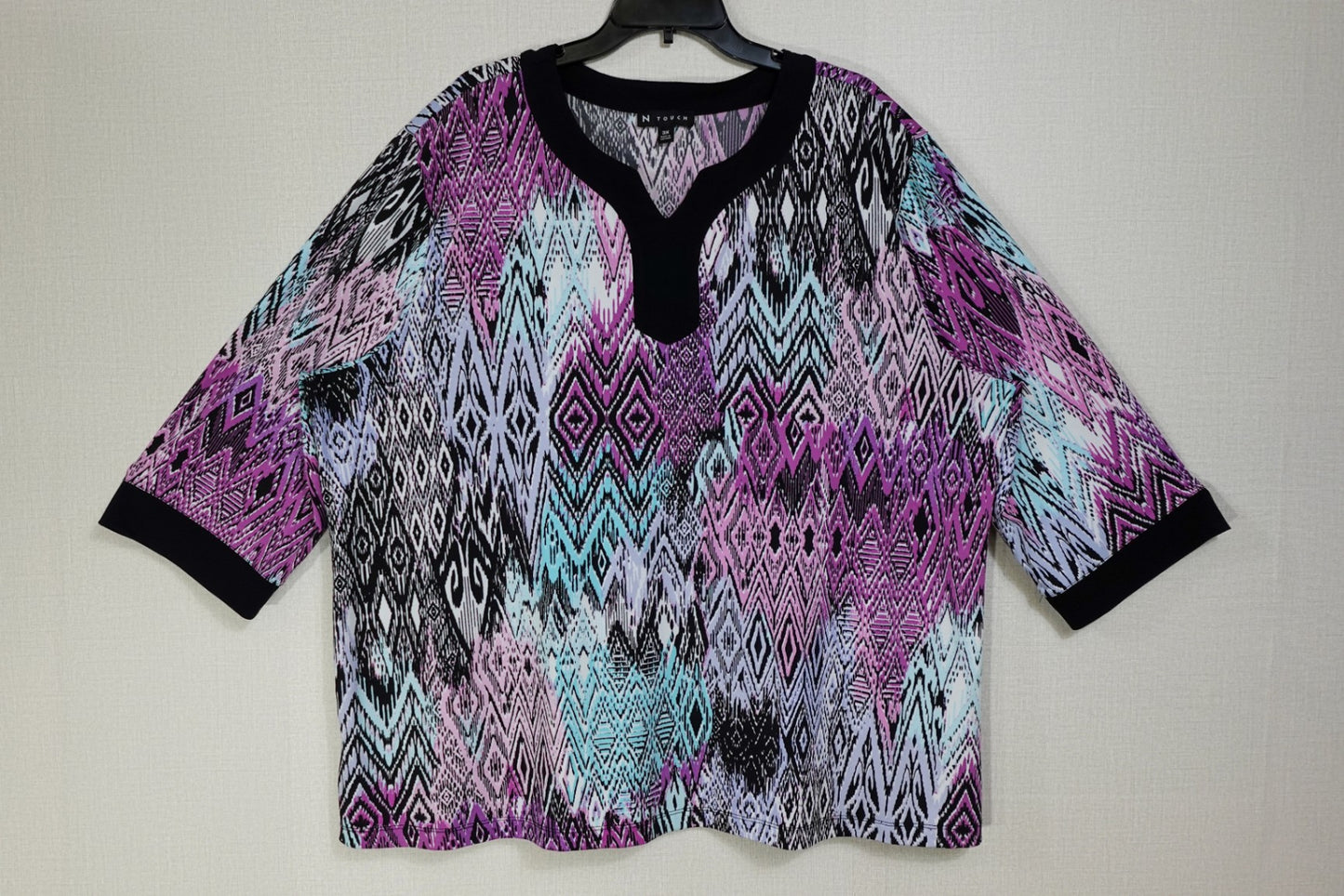 N Touch, 3/4 Sleeves Top, 3X