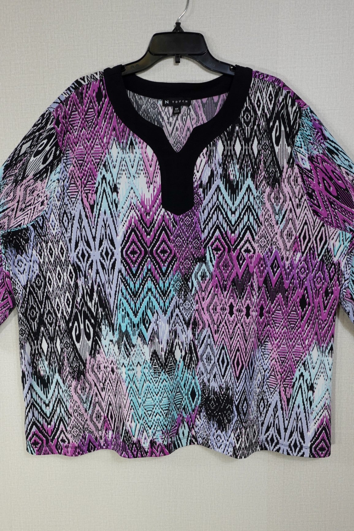N Touch, 3/4 Sleeves Top, 3X