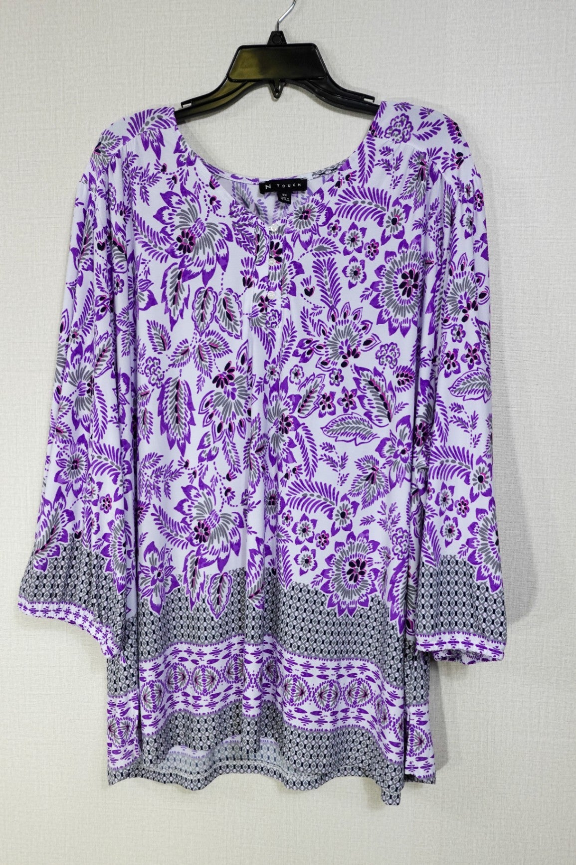 N Touch, 3/4 Sleeves Top, 3X