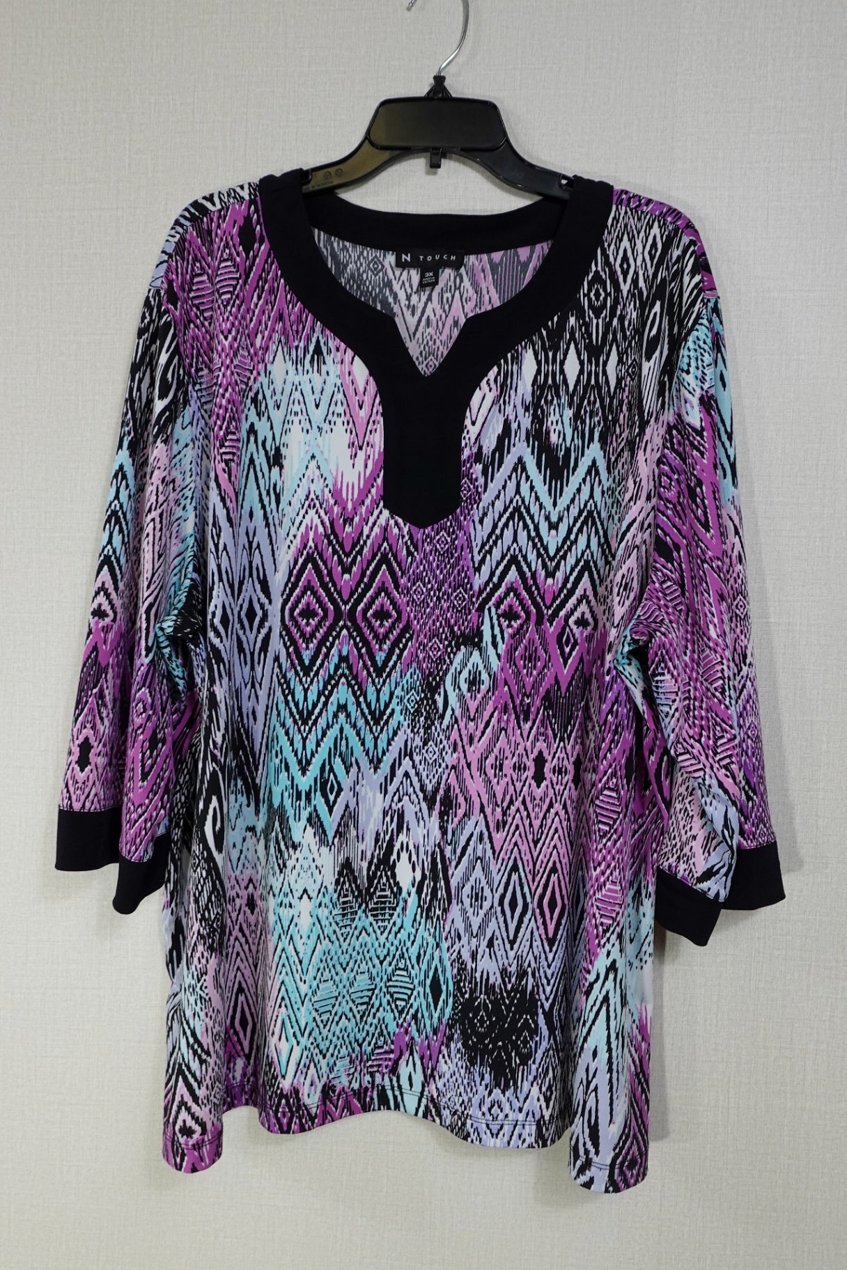 N Touch, 3/4 Sleeves Top, 3X
