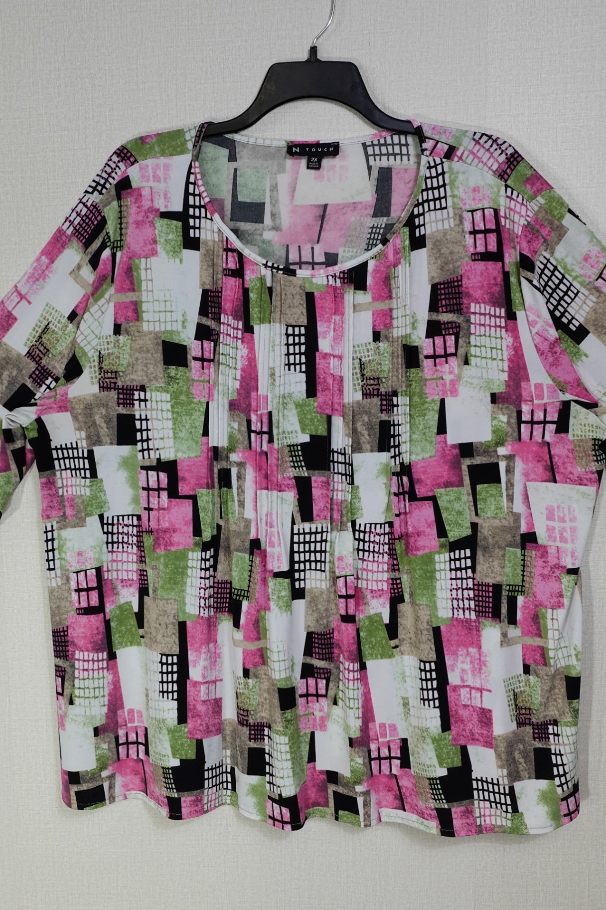 N Touch, 3/4 Sleeves Top, 2X