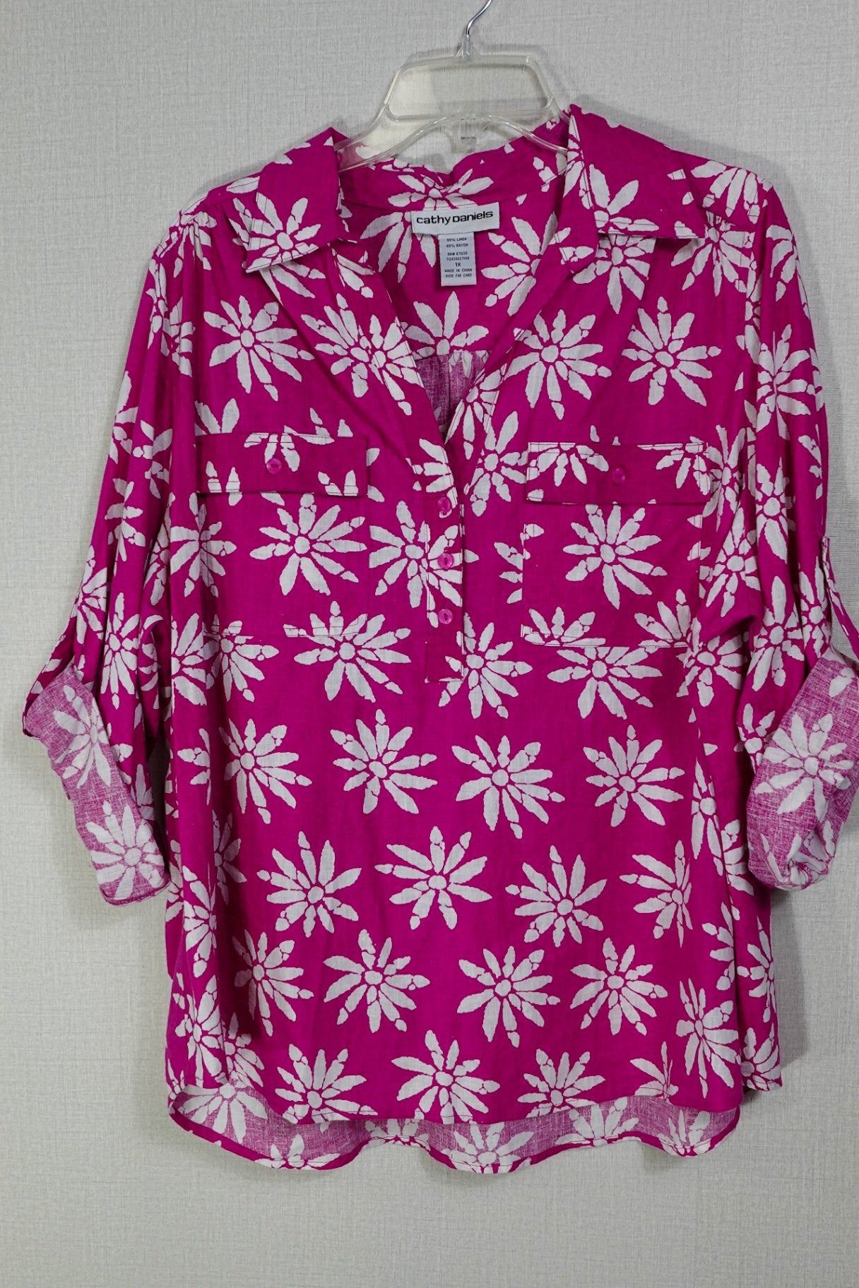 Cathy Daniels, Short Sleeved Top, 2X (1X)