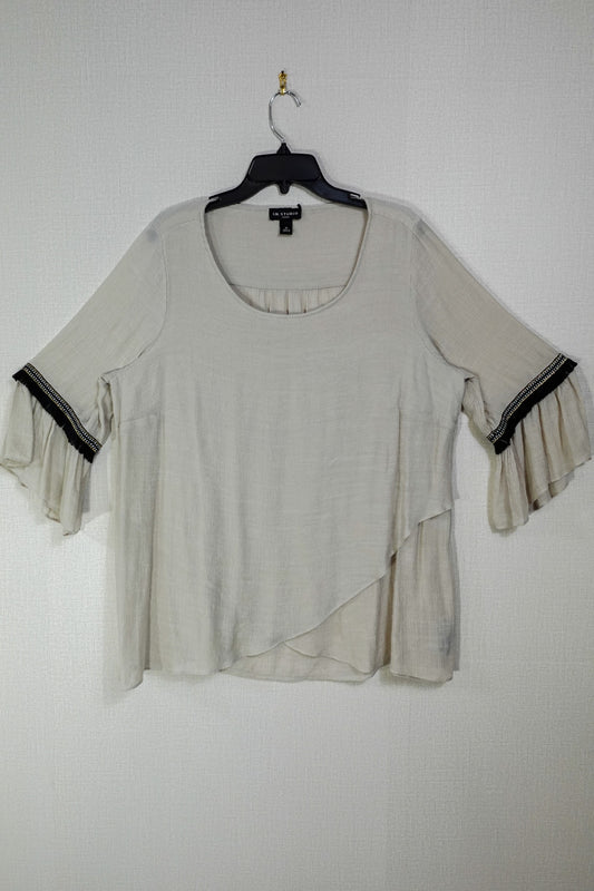 I.N. Studio, Short Sleeves Top, 2X (1X)