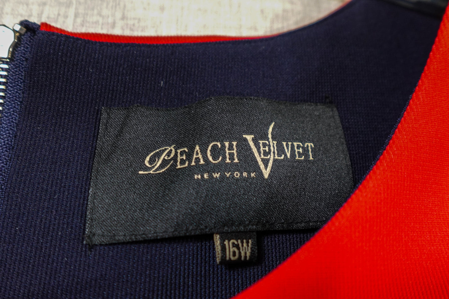 Peach Velvet , Sleeveless Dress, 16W
