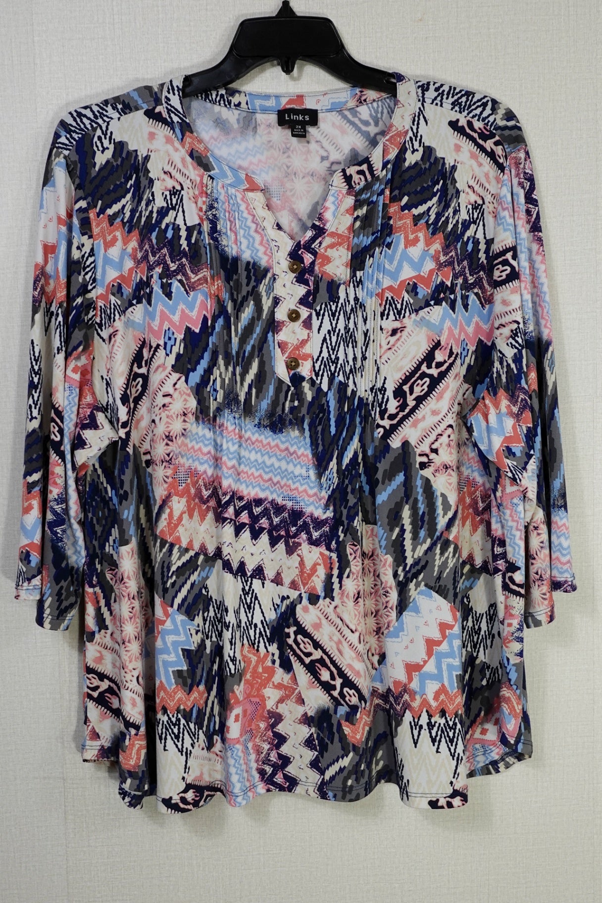Links, Short Sleeved Top, 2X