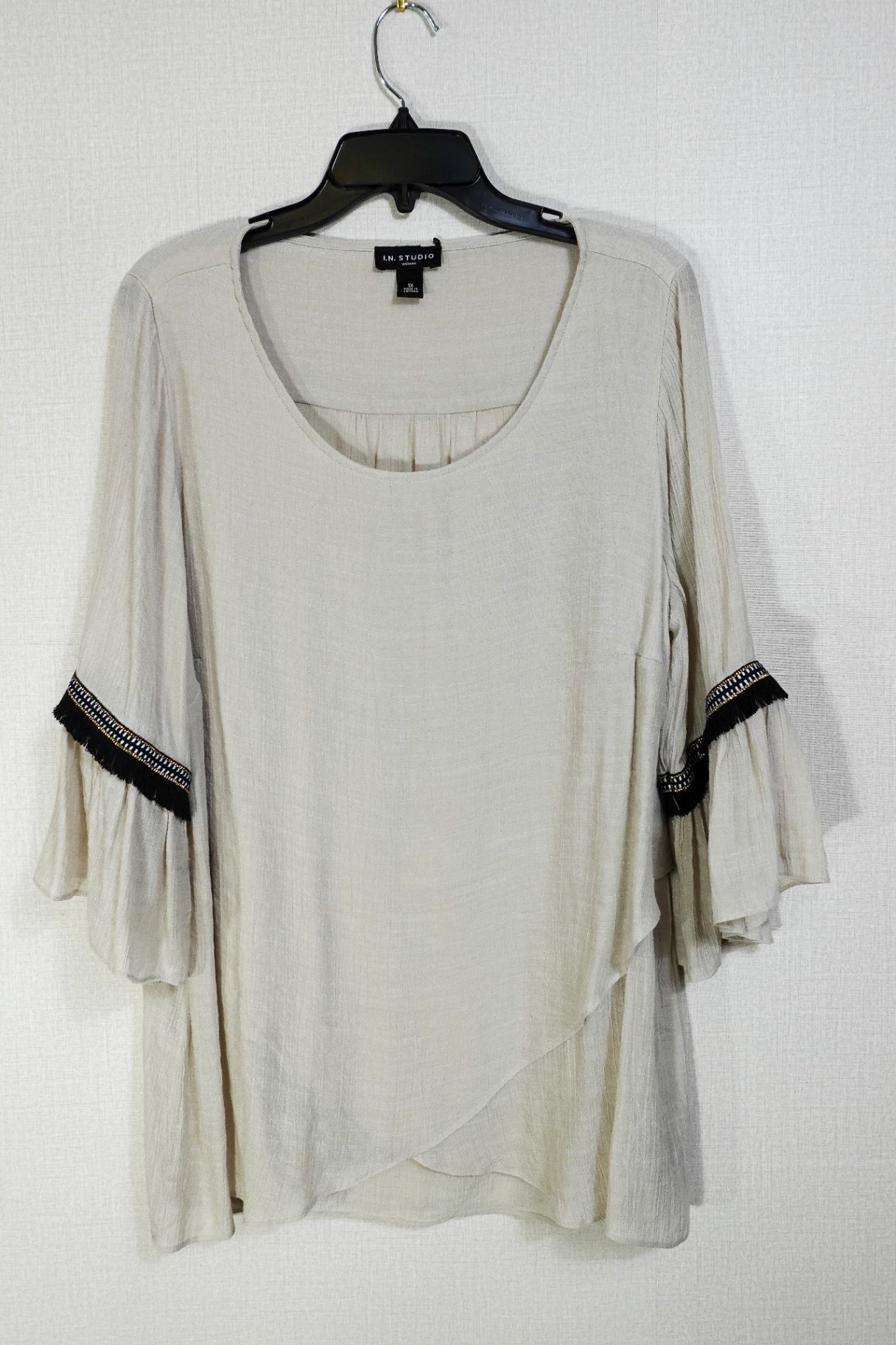 I.N. Studio, Short Sleeves Top, 2X (1X)