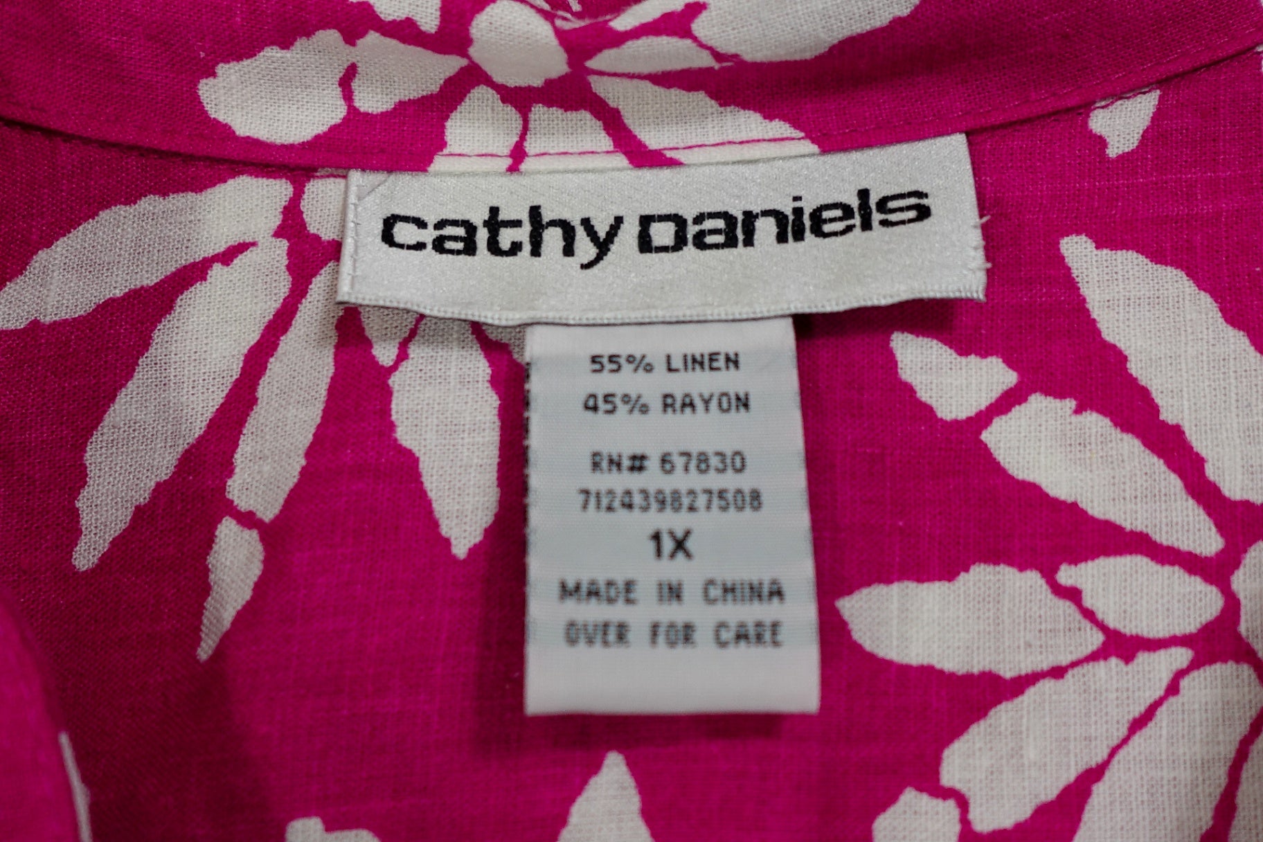 Cathy Daniels, Short Sleeved Top, 2X (1X)