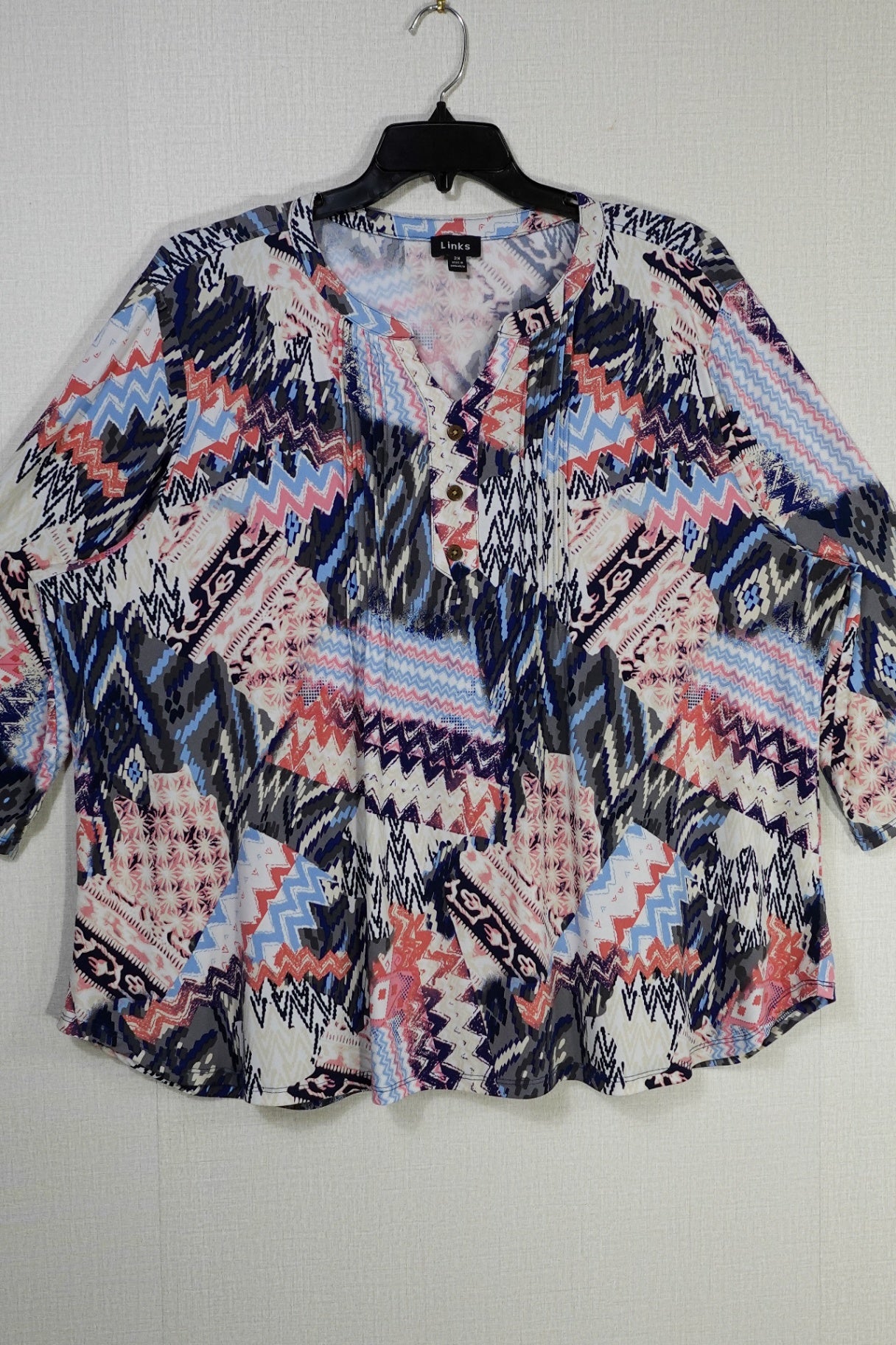 Links, Short Sleeved Top, 2X