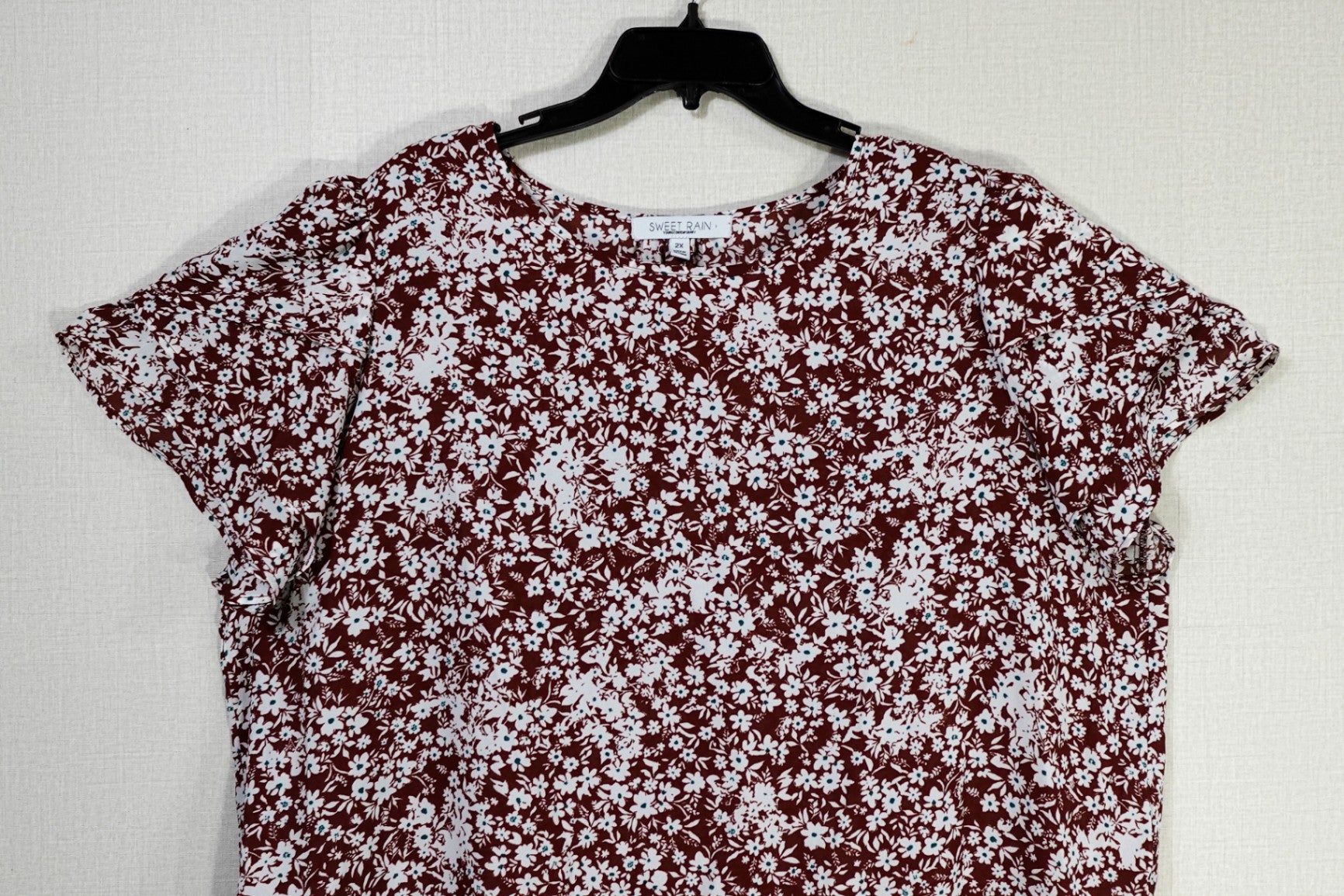 Sweet Rain, Short Sleeved Top, 2X