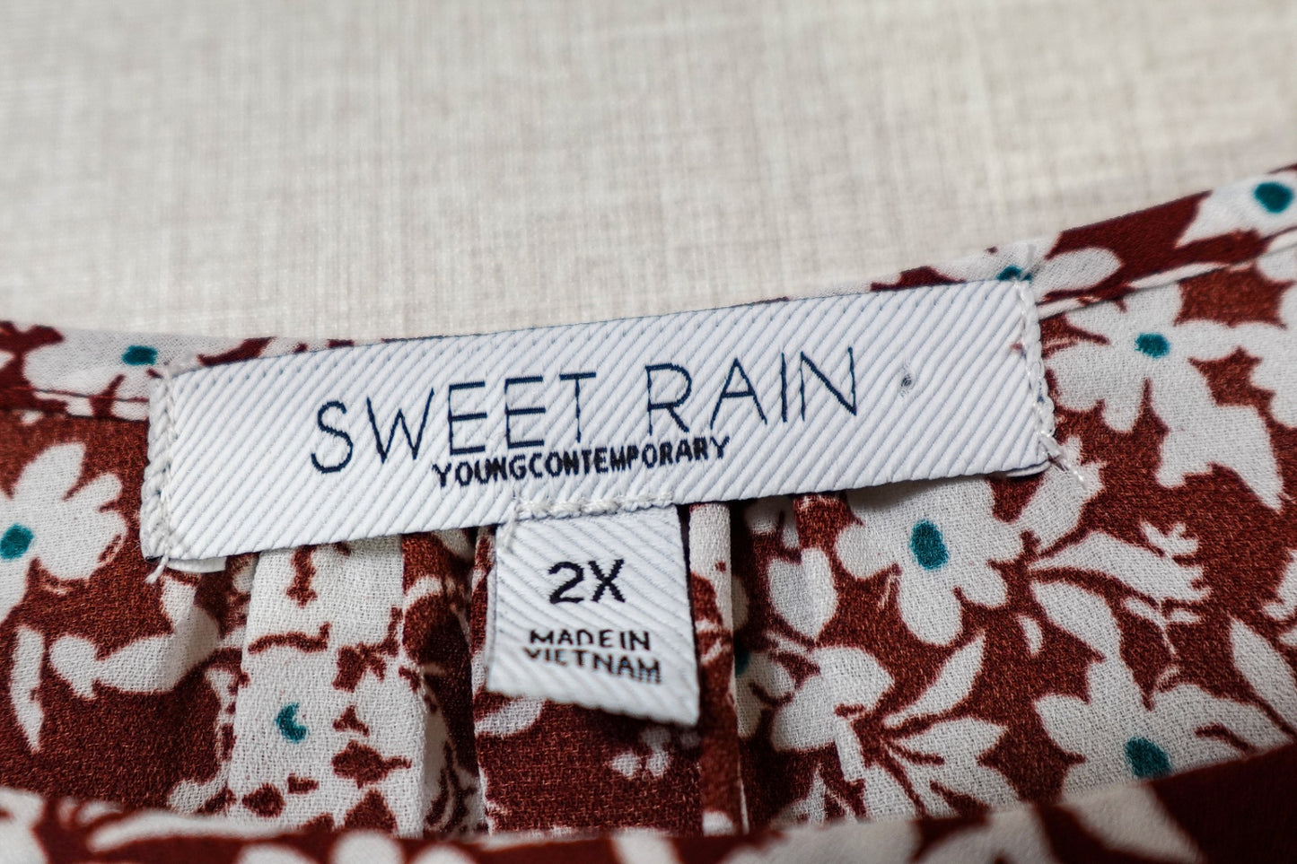 Sweet Rain, Short Sleeved Top, 2X