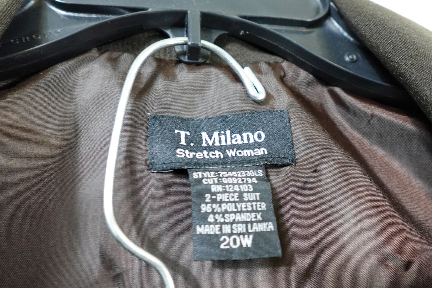 T. Milano, skirt and blazer set, 20W
