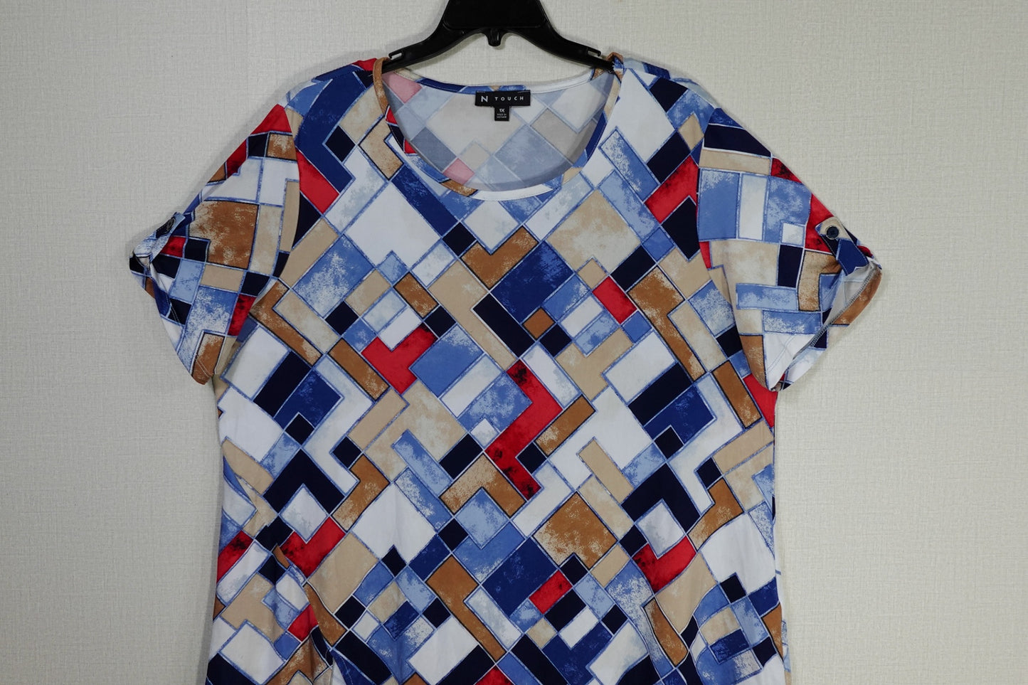 N Touch, Short Sleeved Top, 2X (1X)