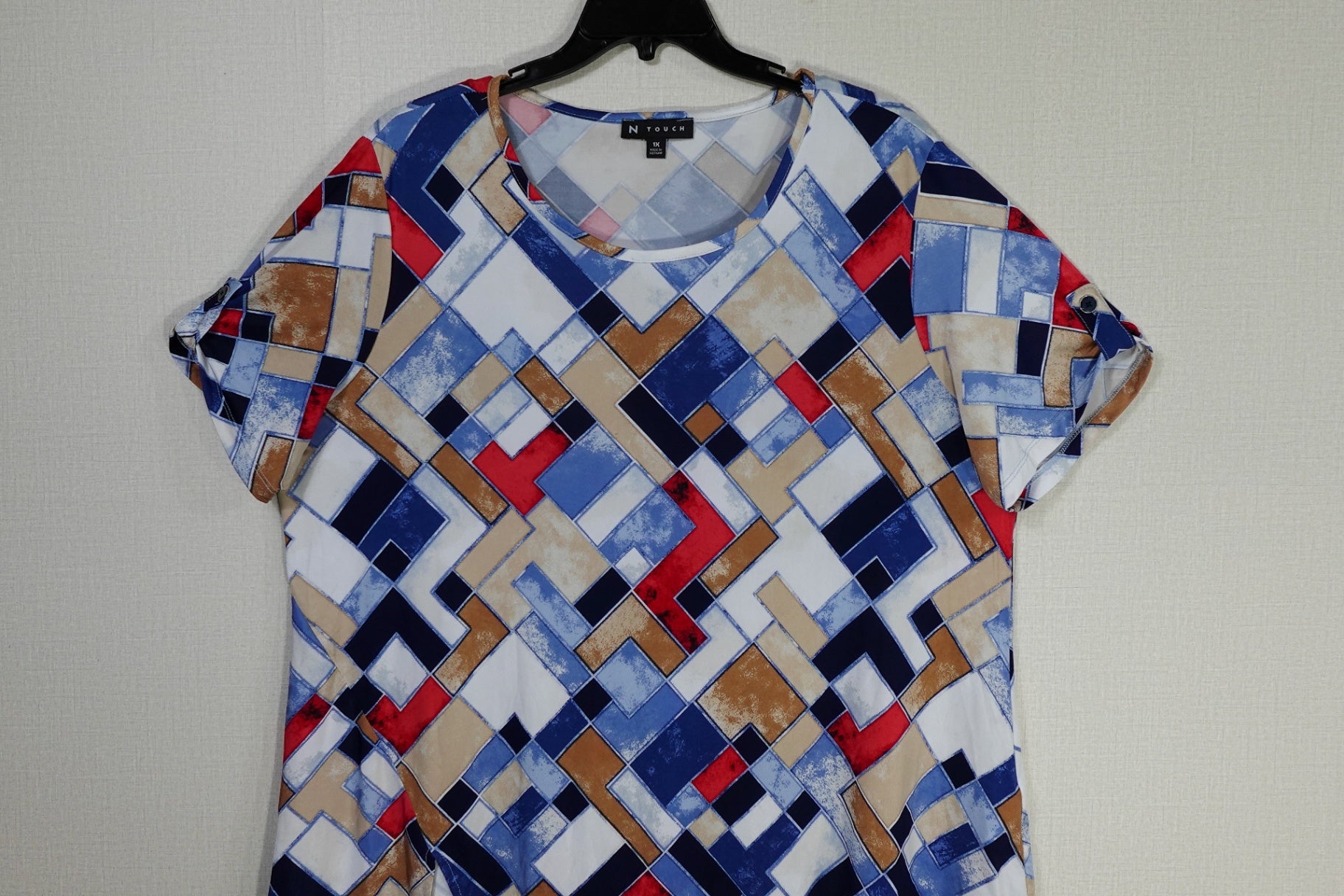 N Touch, Short Sleeved Top, 2X (1X)
