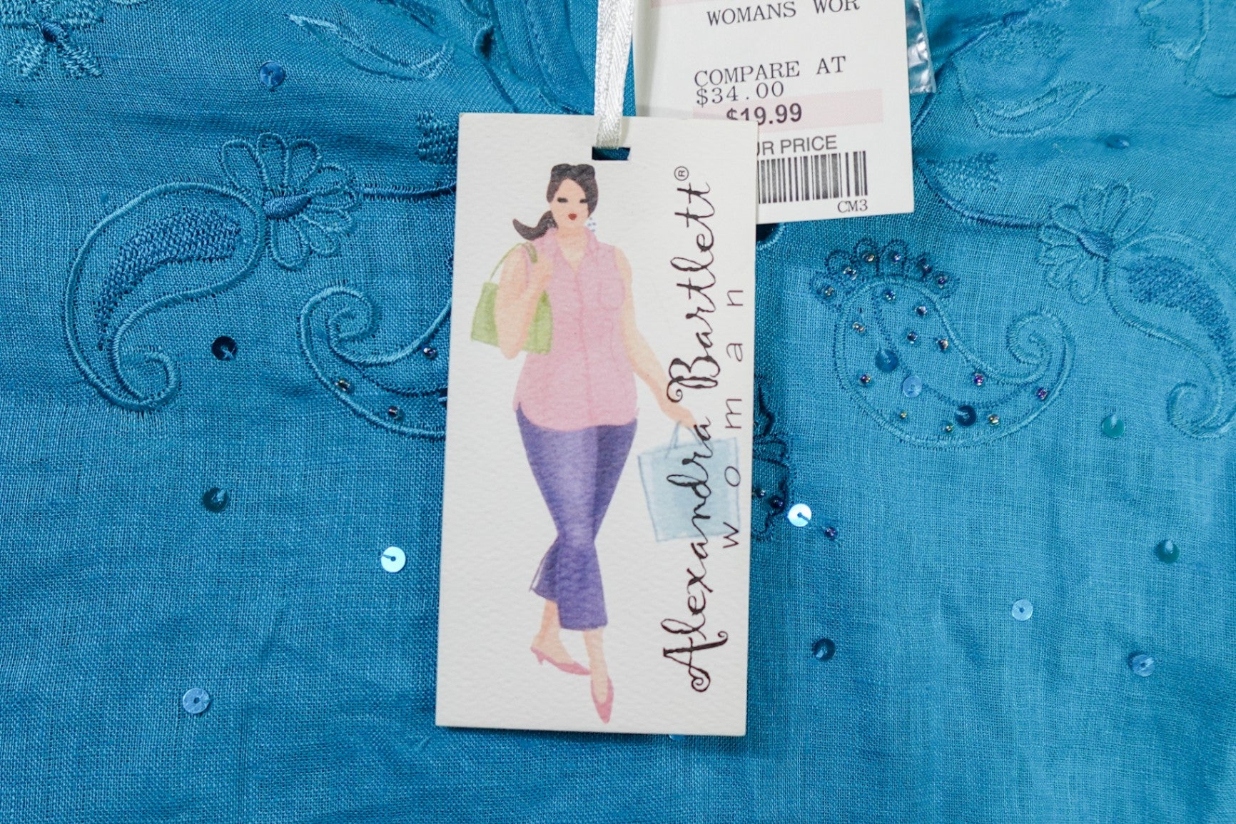 Alexandra Bartlett, New Short Sleeved Top, Large (X)