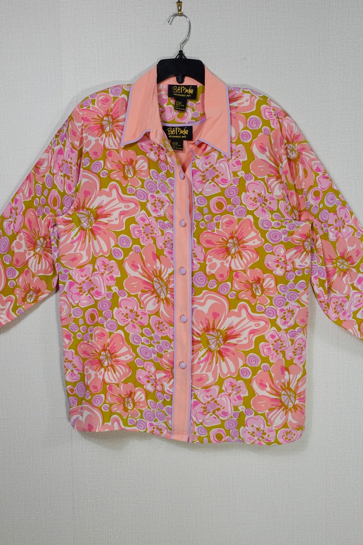 Bob Mackie, Vintage long sleeve blouse two piece set, L