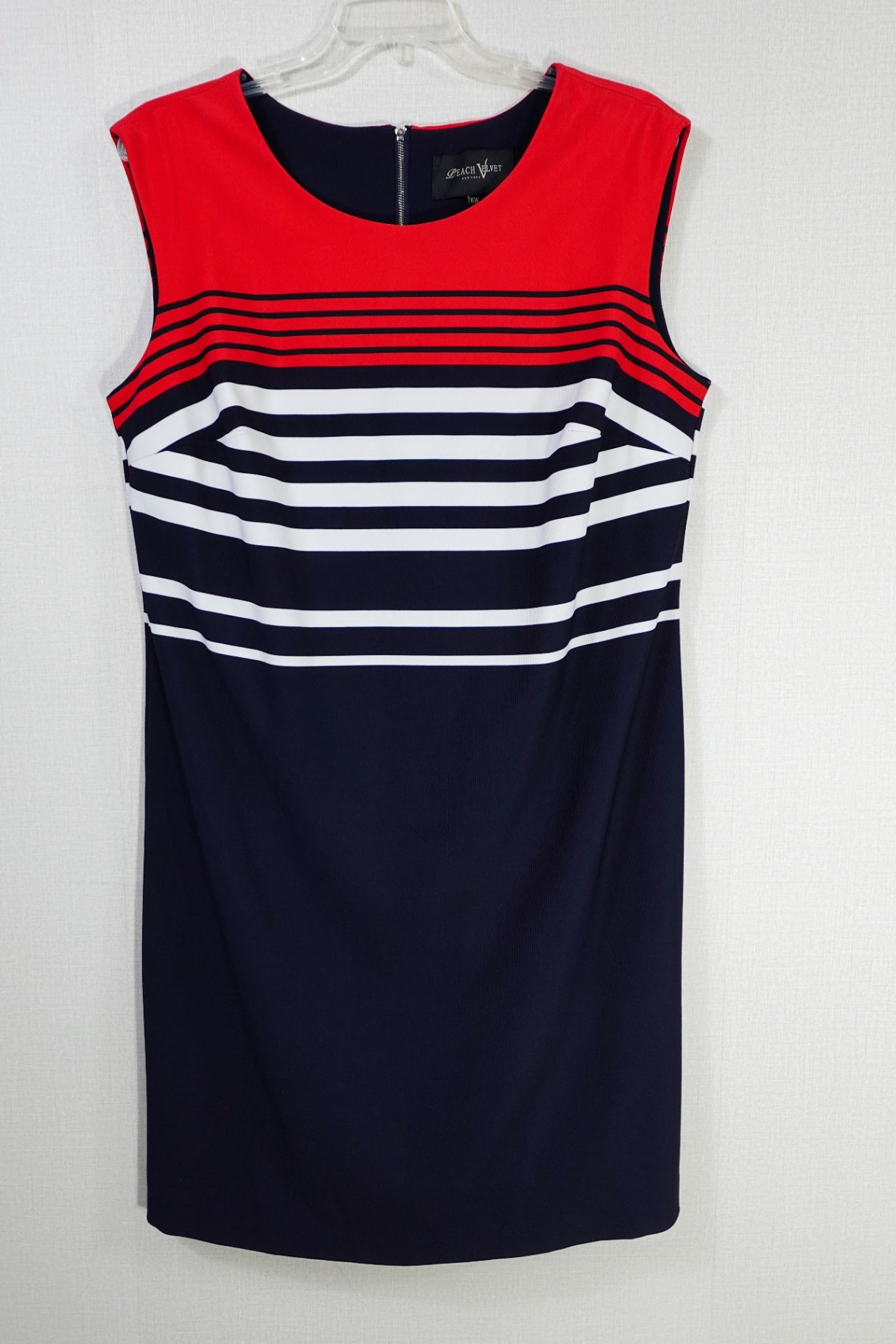 Peach Velvet , Sleeveless Dress, 16W