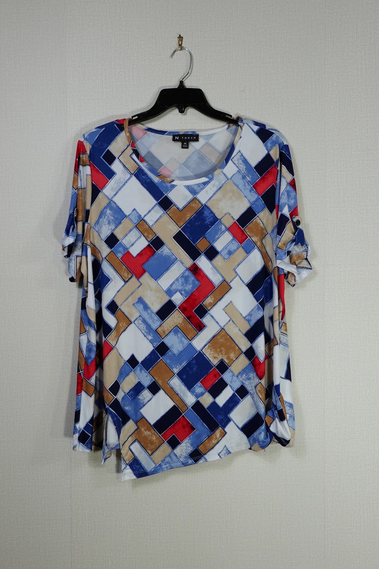 N Touch, Short Sleeved Top, 2X (1X)