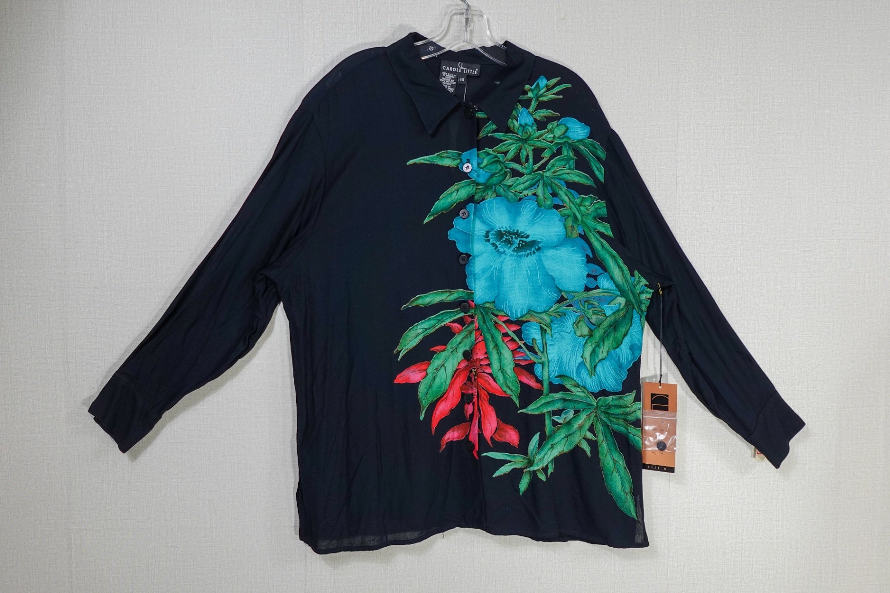 Carole Little, New Vintage Long Sleeve blouse, 14