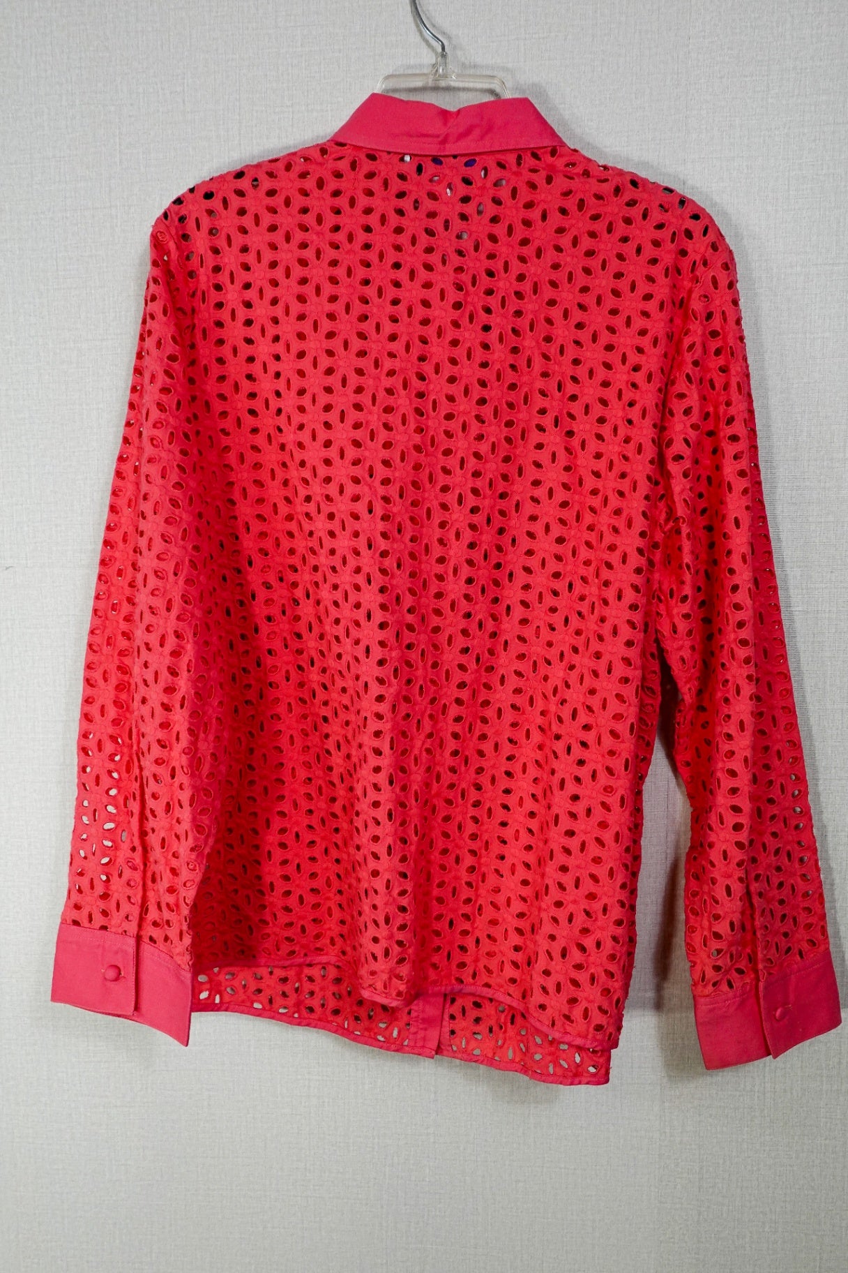 Susan Graver Style, Long Sleeves Top- Button Down, L