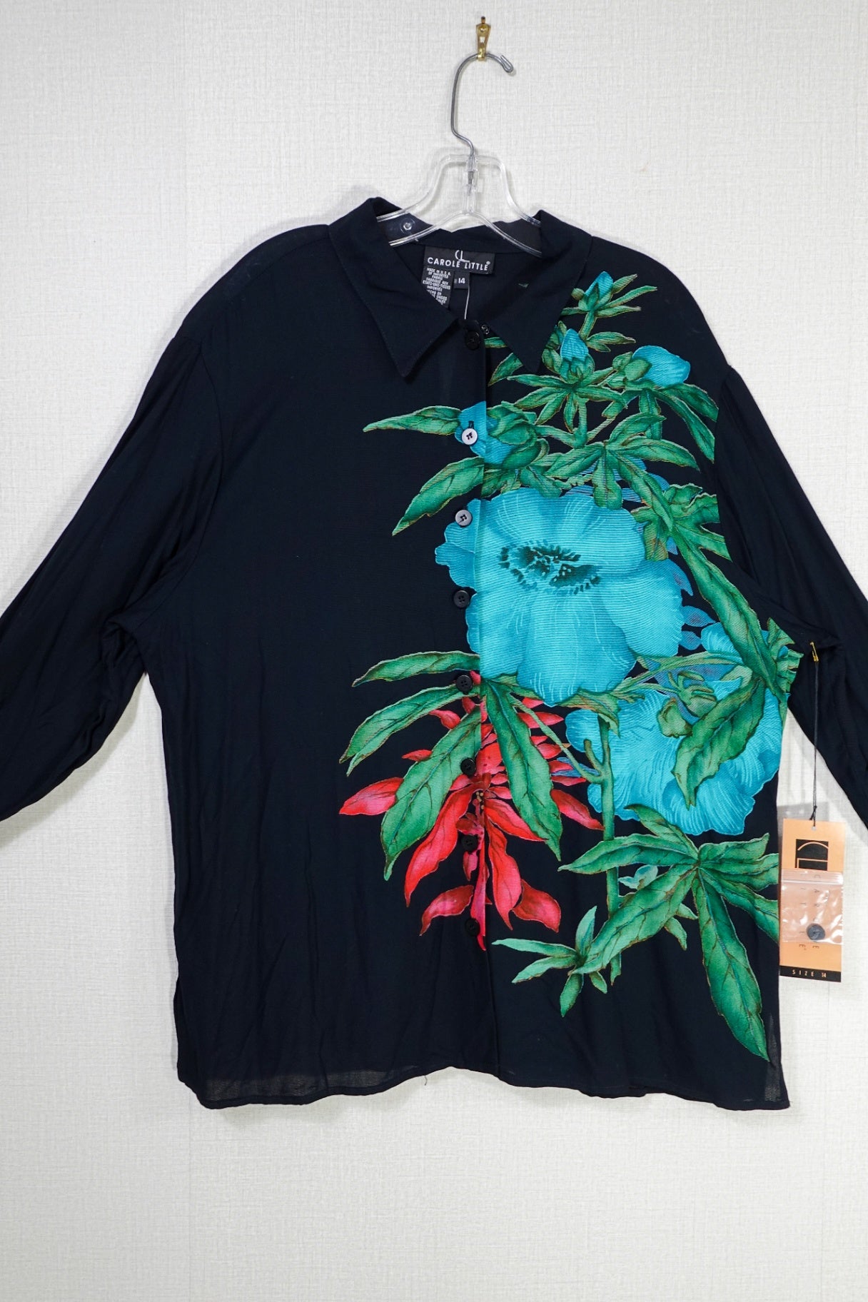 Carole Little, New Vintage Long Sleeve blouse, 14