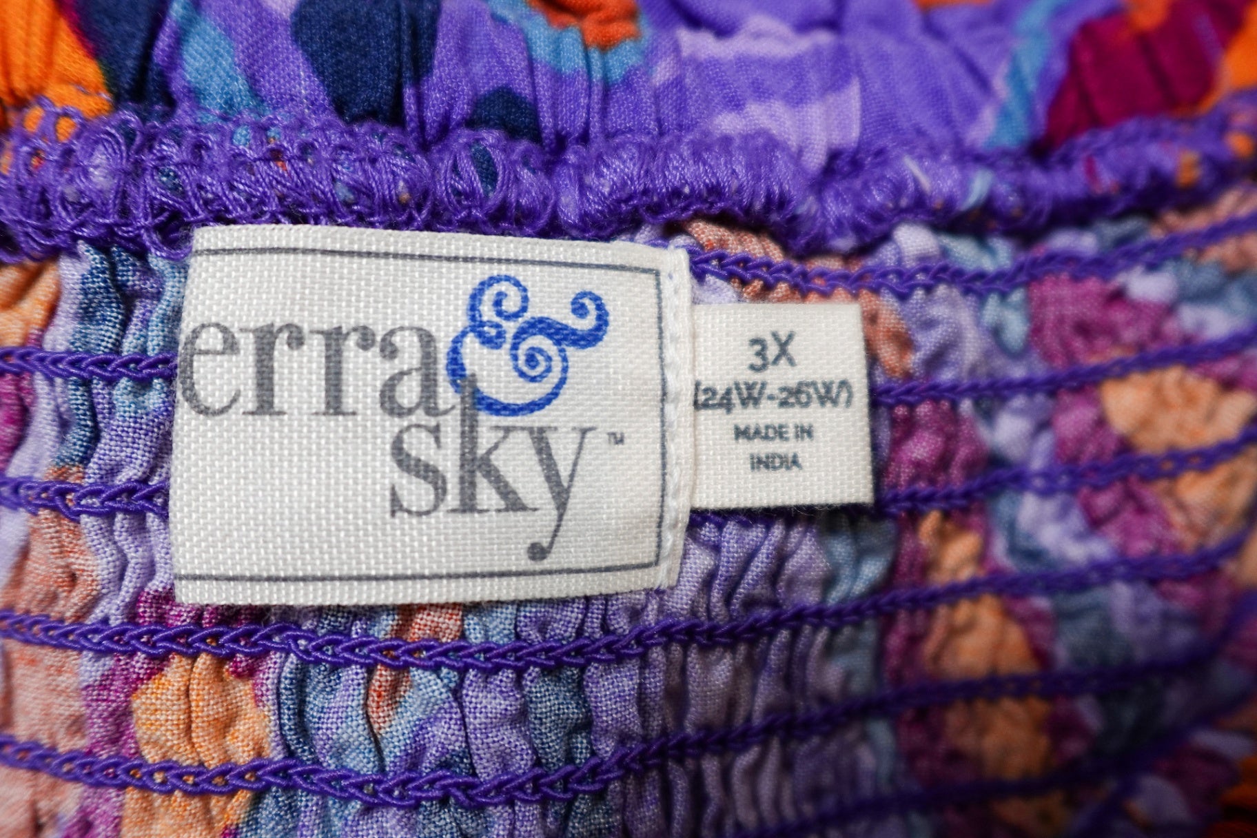 Terra & Sky, Short bell Sleeved Top, 24W/26W